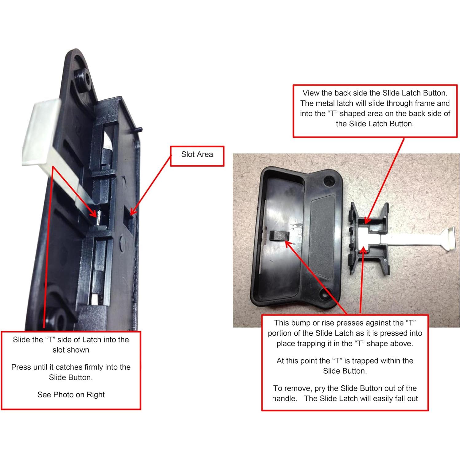 Tirador y Pestillo de Puerta de Pantalla Deslizante Prime-Line A 168 Negro