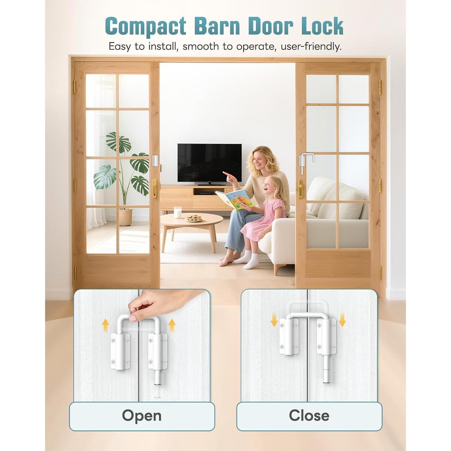 Pestillo de Cerradura de Puerta Corredera MeBantoo Blanco 130g