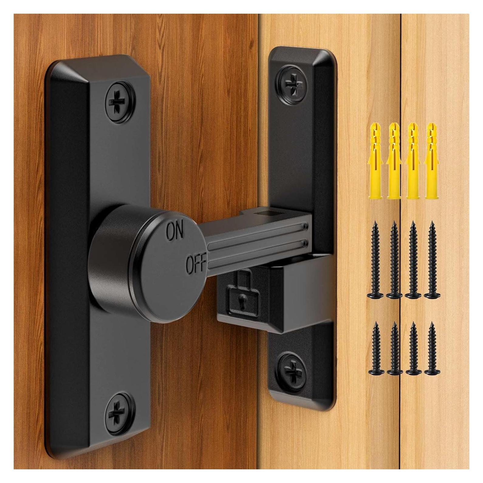 Cierre de Puerta de Granja KETEBAIYI 90 Grados Anticorrosión Negro