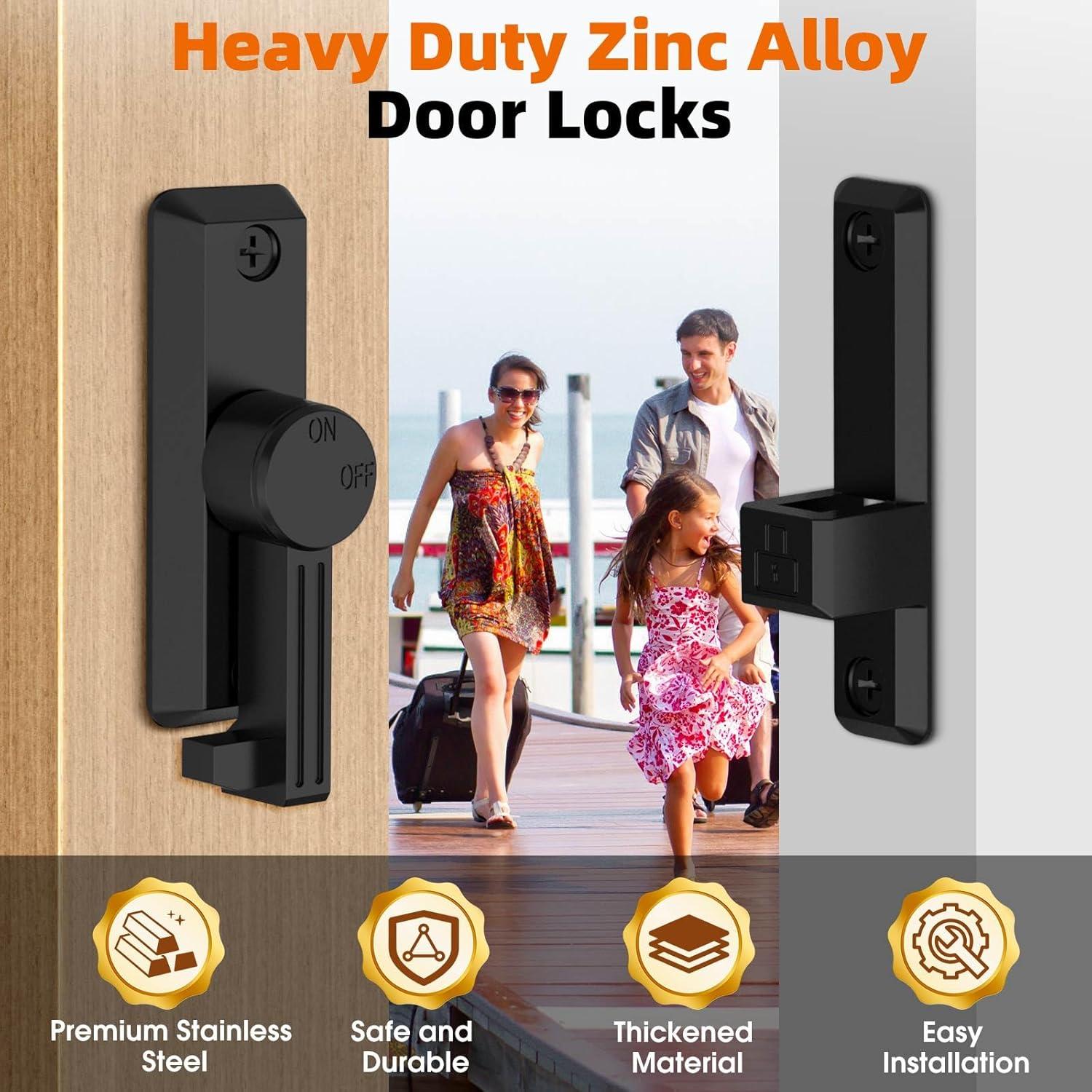 Cierre de Puerta de Granja KETEBAIYI 90 Grados Anticorrosión Negro