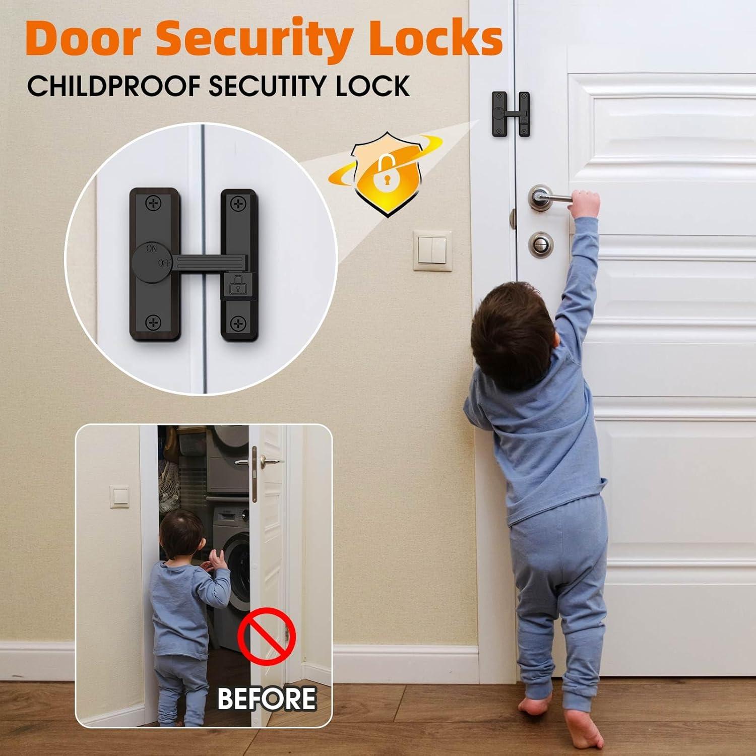 Cierre de Puerta de Granja KETEBAIYI 90 Grados Anticorrosión Negro