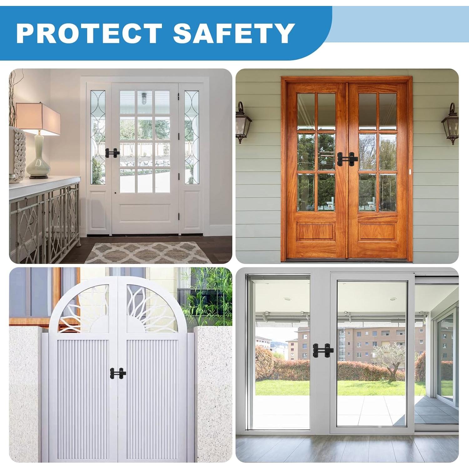 Pestillo de Puerta 4" Acero Inoxidable Negro Mate LiStarUs