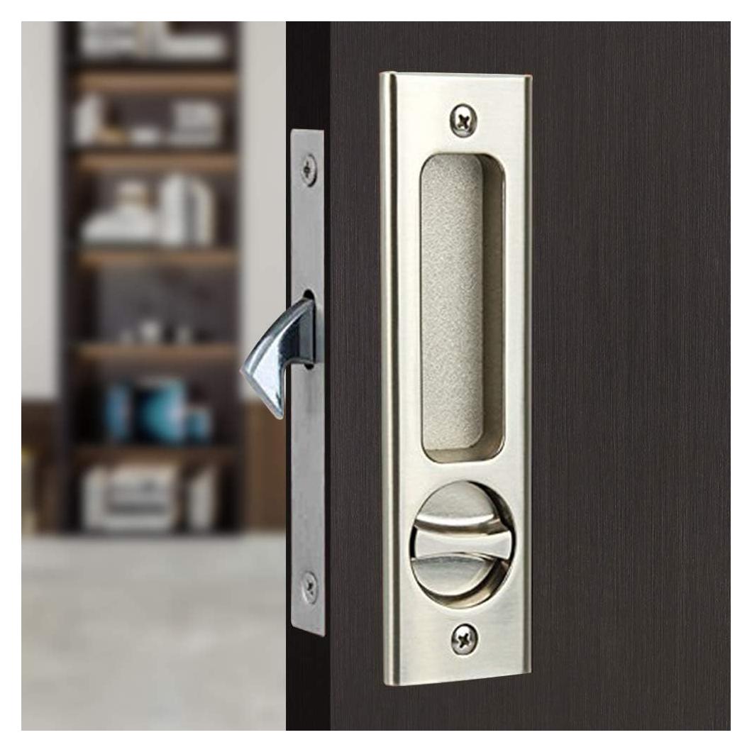 Cerradura de Puerta Corredera Gifsin con Llave Plateada 160mm