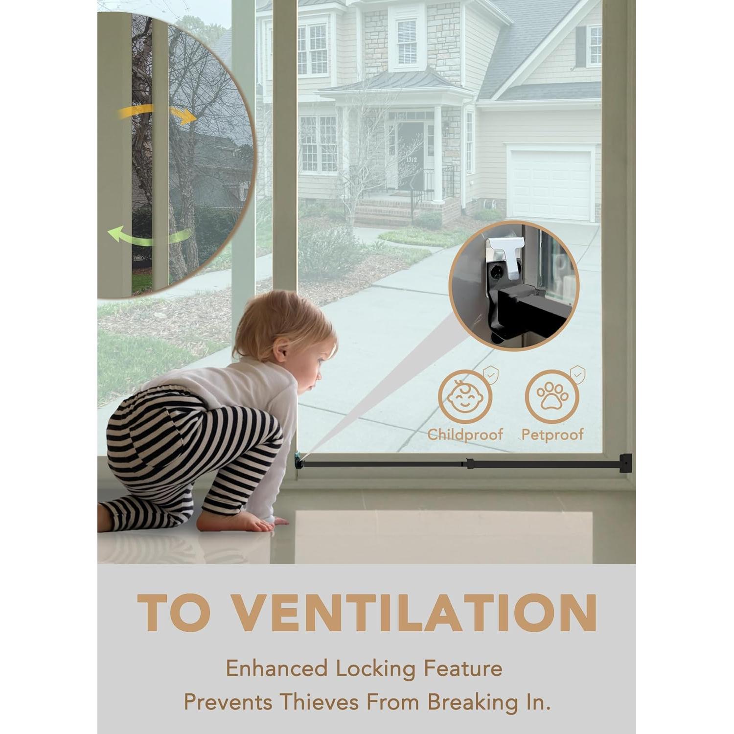 Barra de Seguridad Extensible Greatim GT-DB006 Negro 48-130 cm