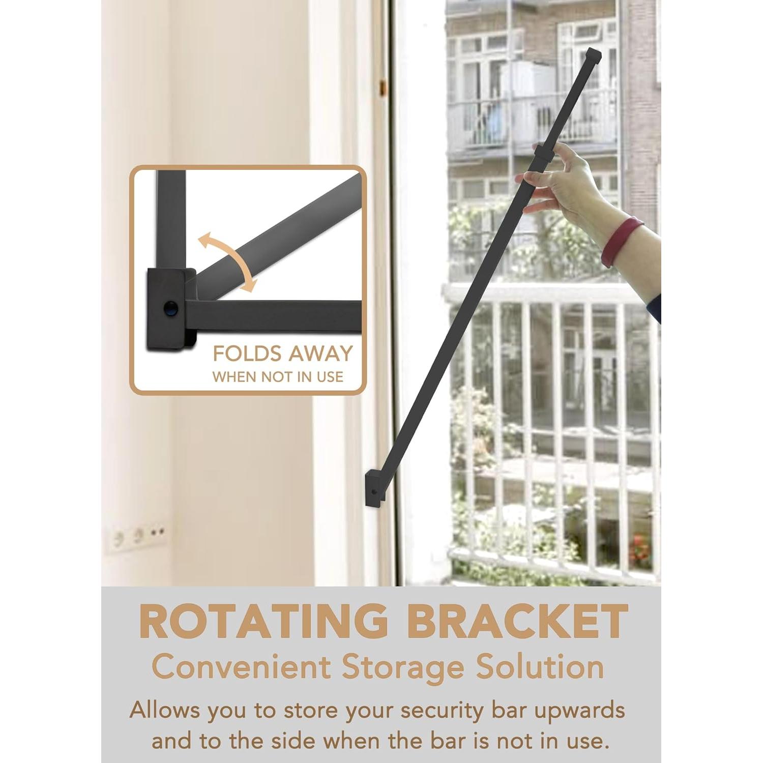 Barra de Seguridad Extensible Greatim GT-DB006 Negro 48-130 cm