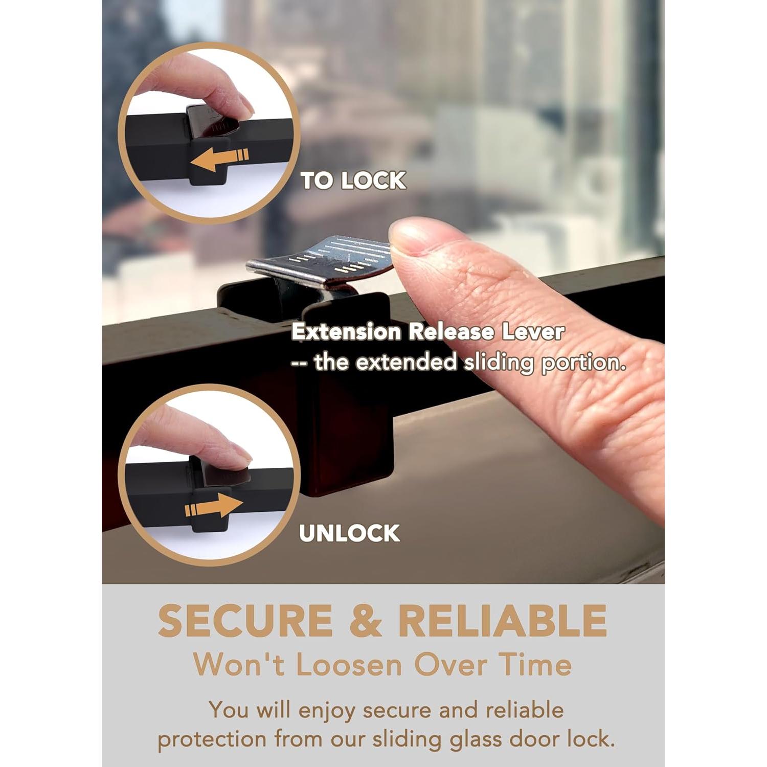 Barra de Seguridad Extensible Greatim GT-DB006 Negro 48-130 cm