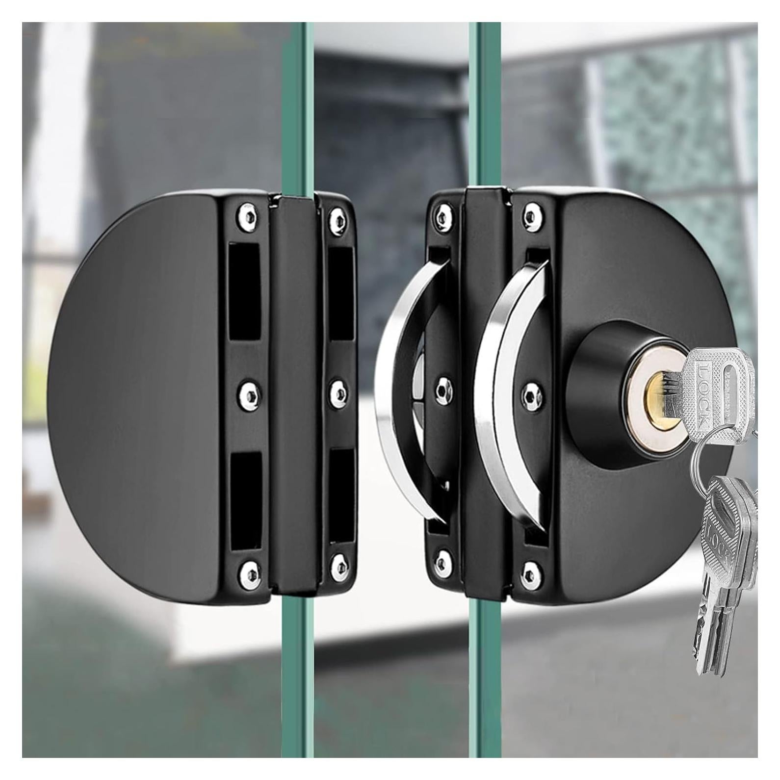 Cerradura de Puerta de Vidrio Genérico con 3 Llaves 10-12mm