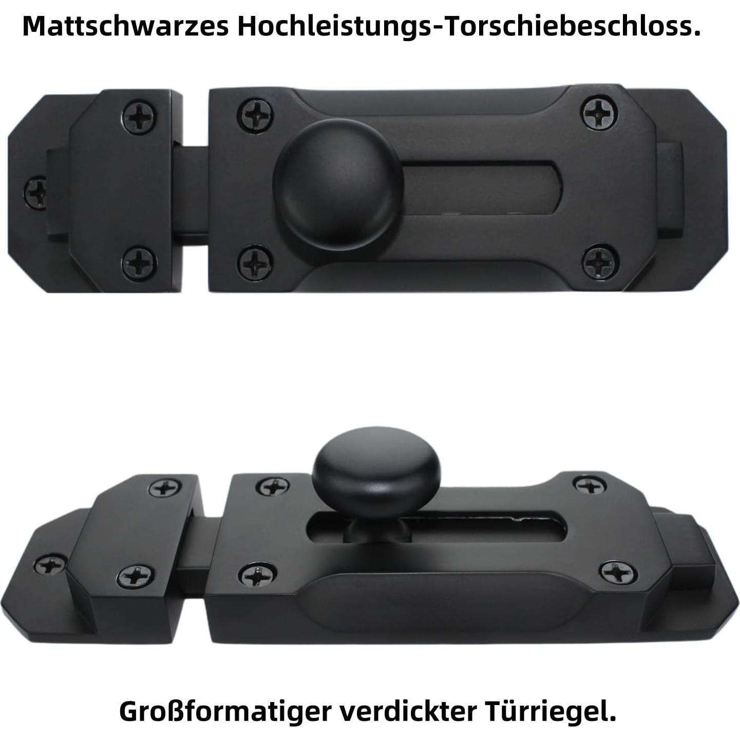 Cerradura de Pestillo Deslizante Bilyglewarwof 13.97cm Negra