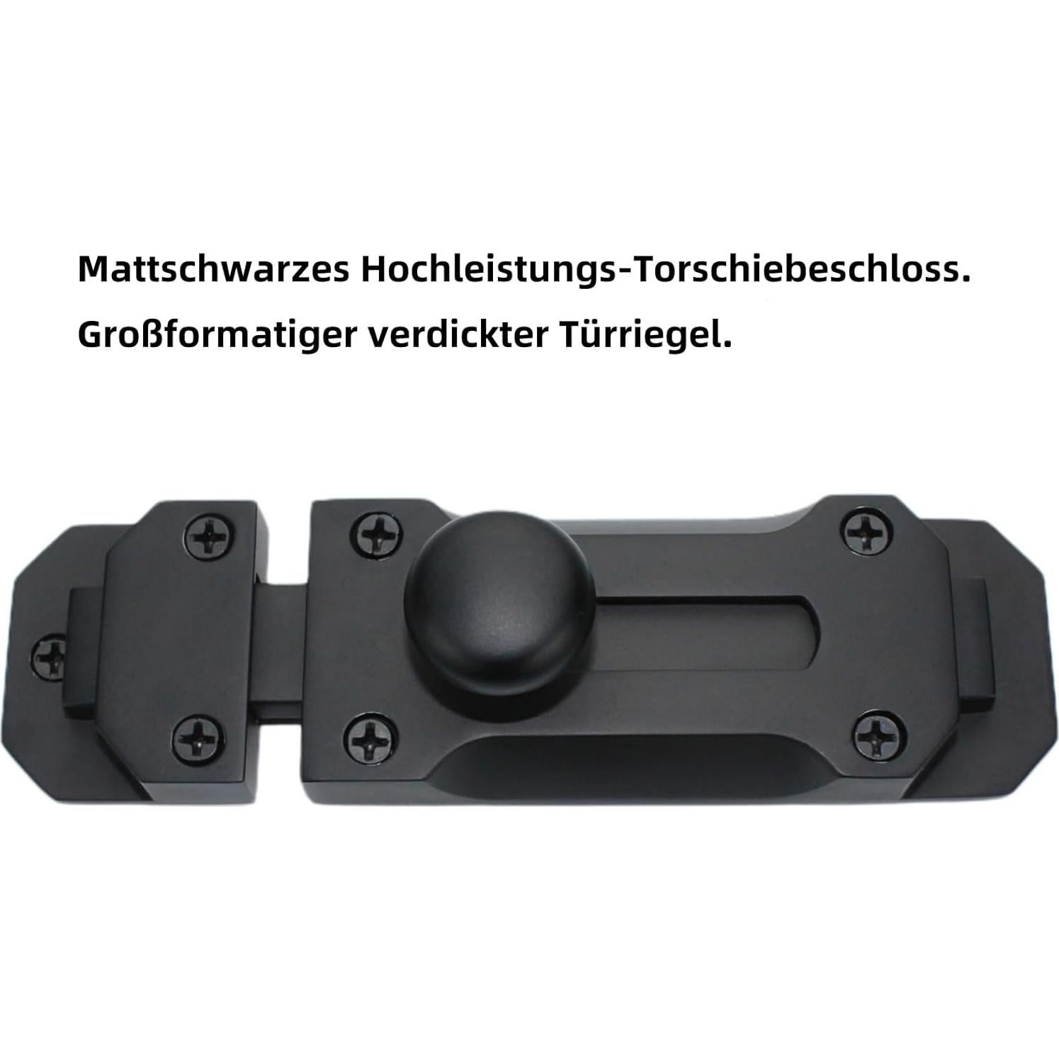 Cerradura de Pestillo Deslizante Bilyglewarwof 13.97cm Negra