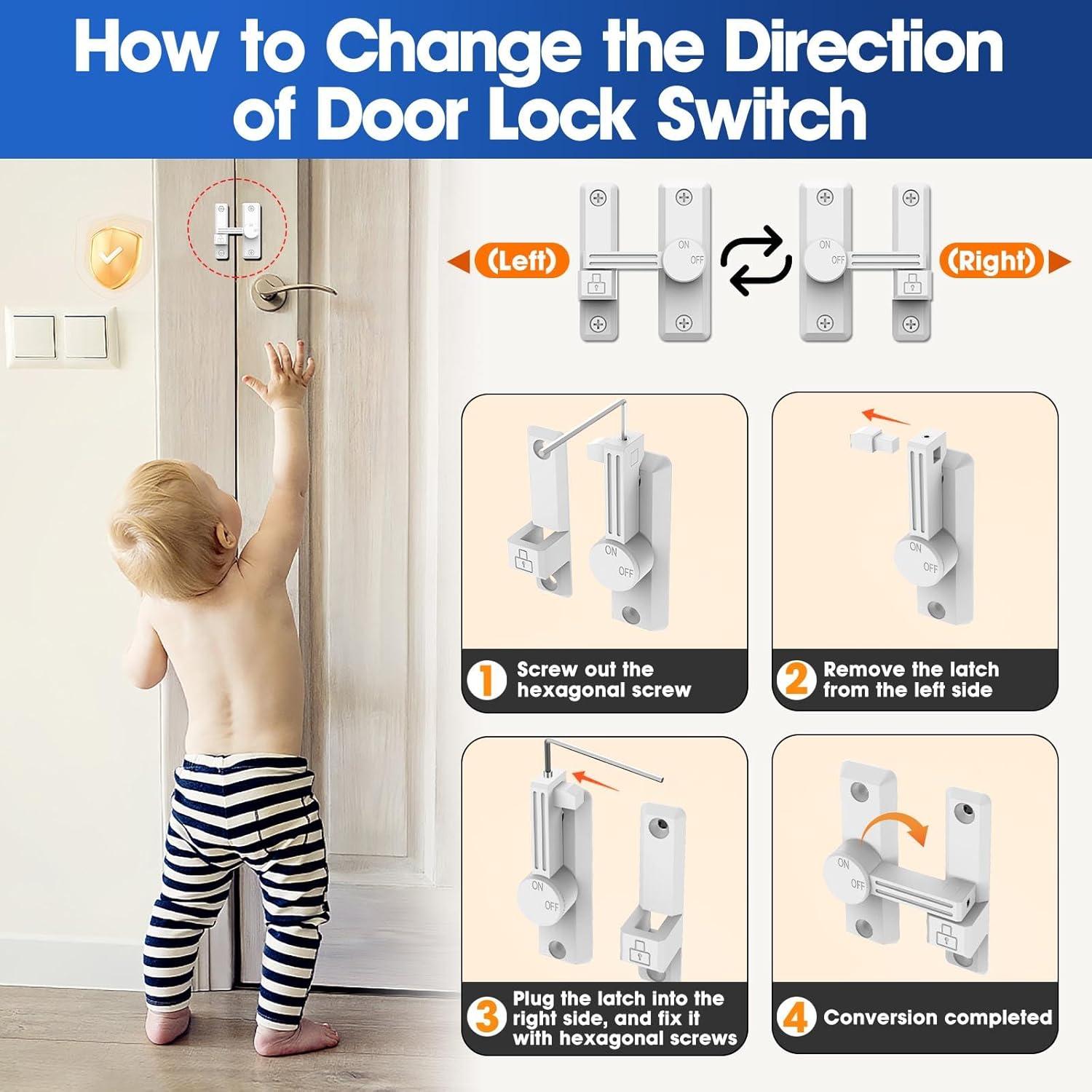 Cerradura Deslizante de Granero YogePote Blanca 15.2x7.6cm