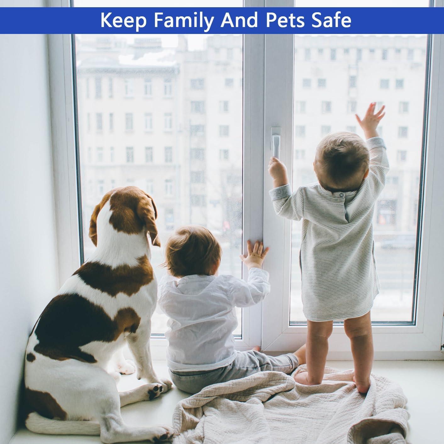 Cerraduras de Ventana Deslizante TOOGOND 2 Pcs Seguridad Blanca