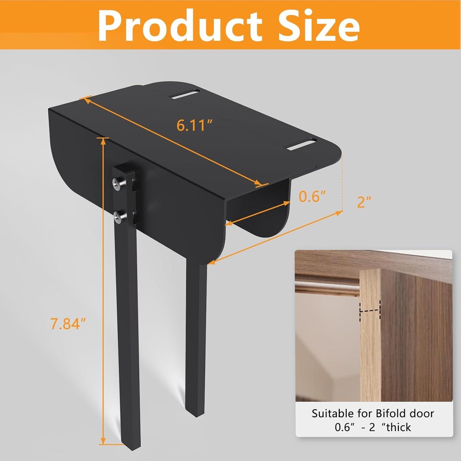 Cerradura Bifold de Metal GZQIUYI Ajustable 1.5-5.1 cm Negra