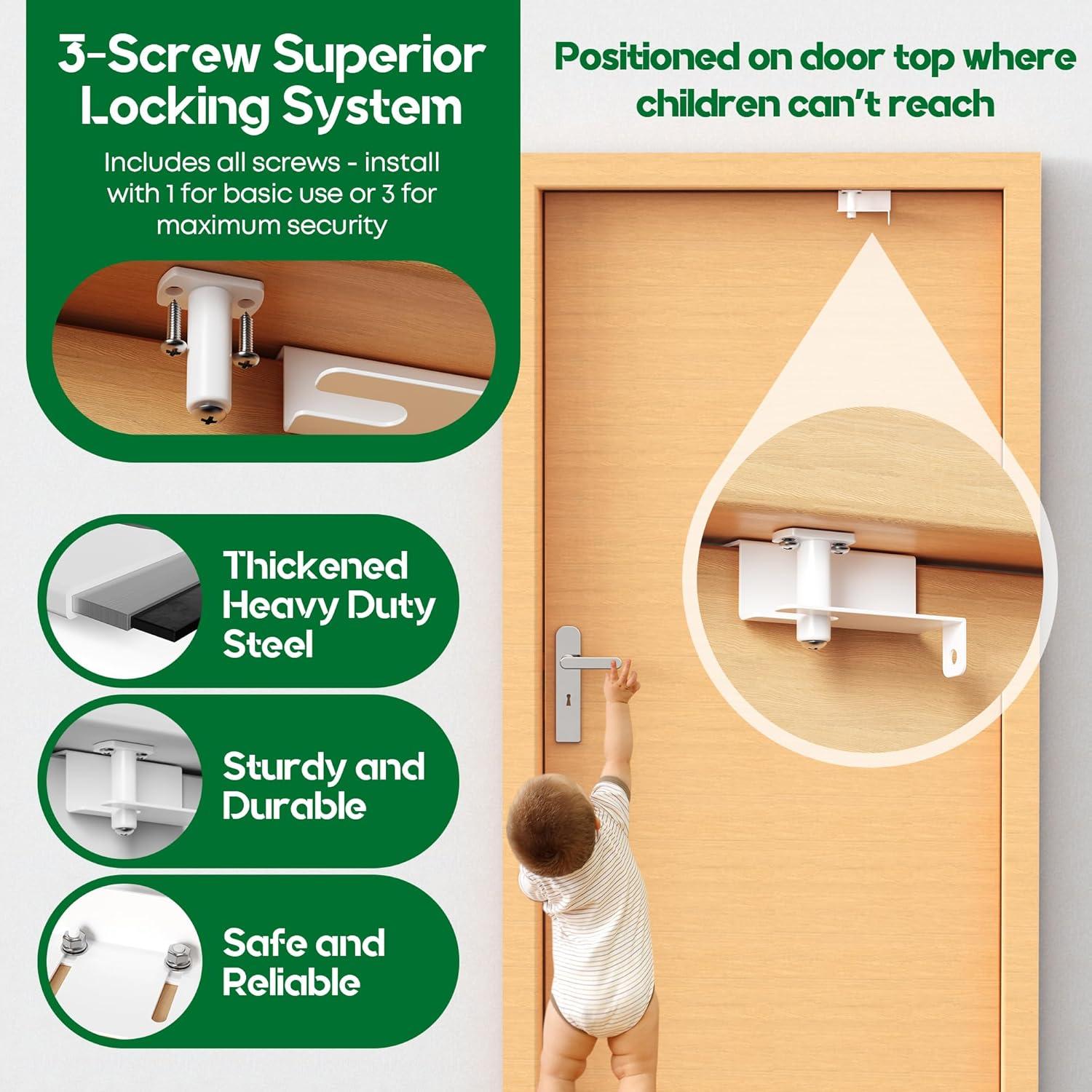 Cerradura Superior de Seguridad Infantil AIYOTAR - Blanca