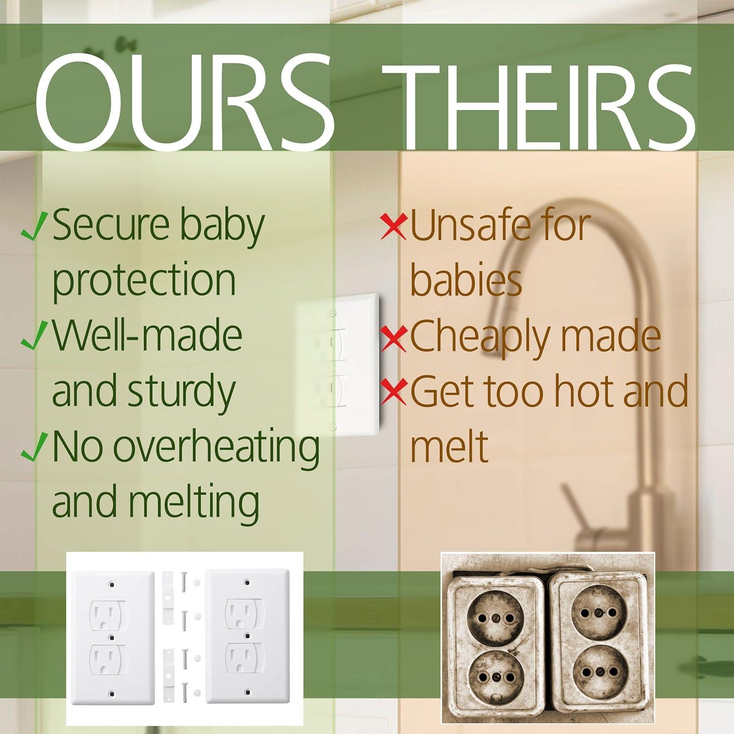 Cubiertas de Enchufe de Cierre Automático Bates 2 Piezas Seguridad Infantil