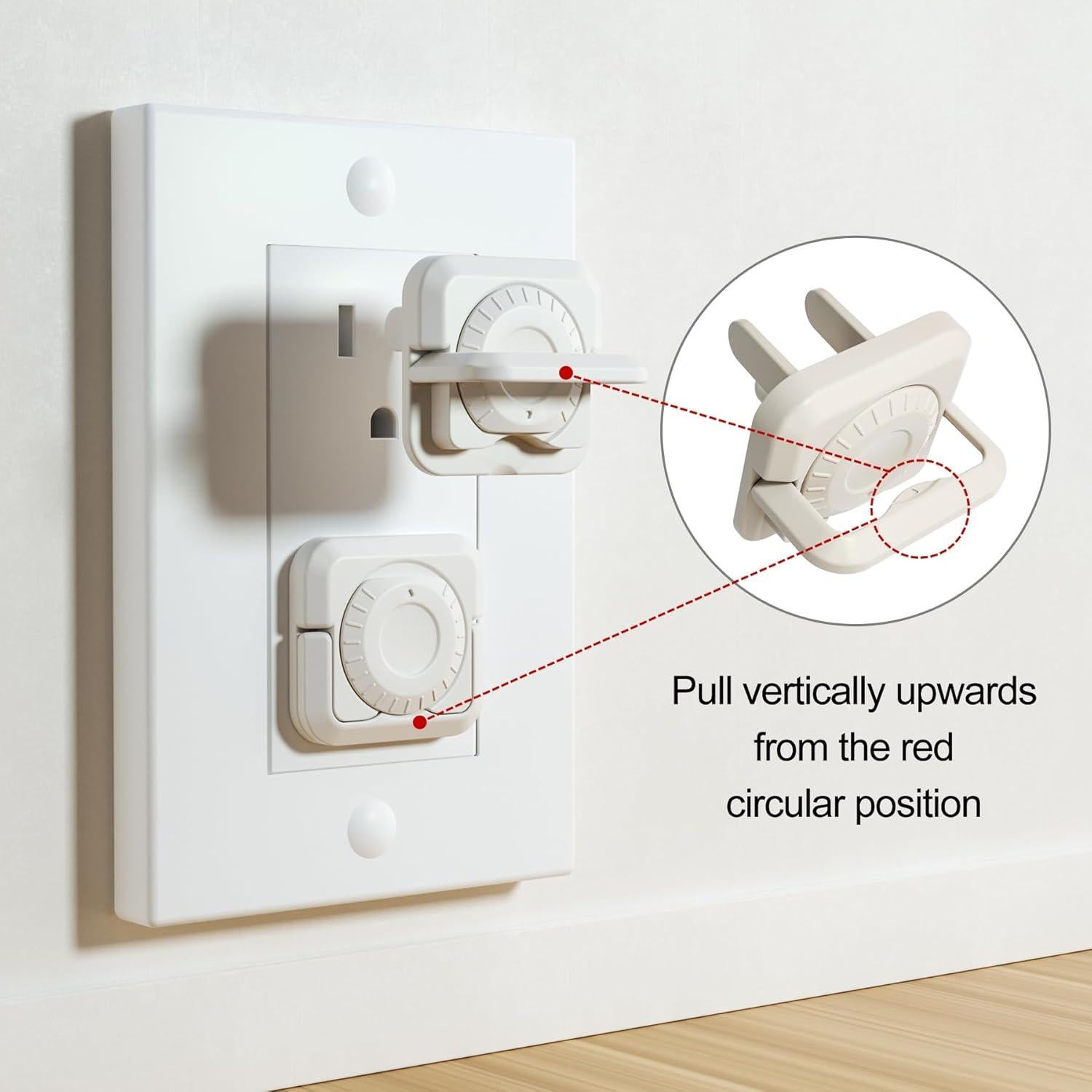 32 Cubiertas de Enchufe a Prueba de Bebés con Doble Cerradura