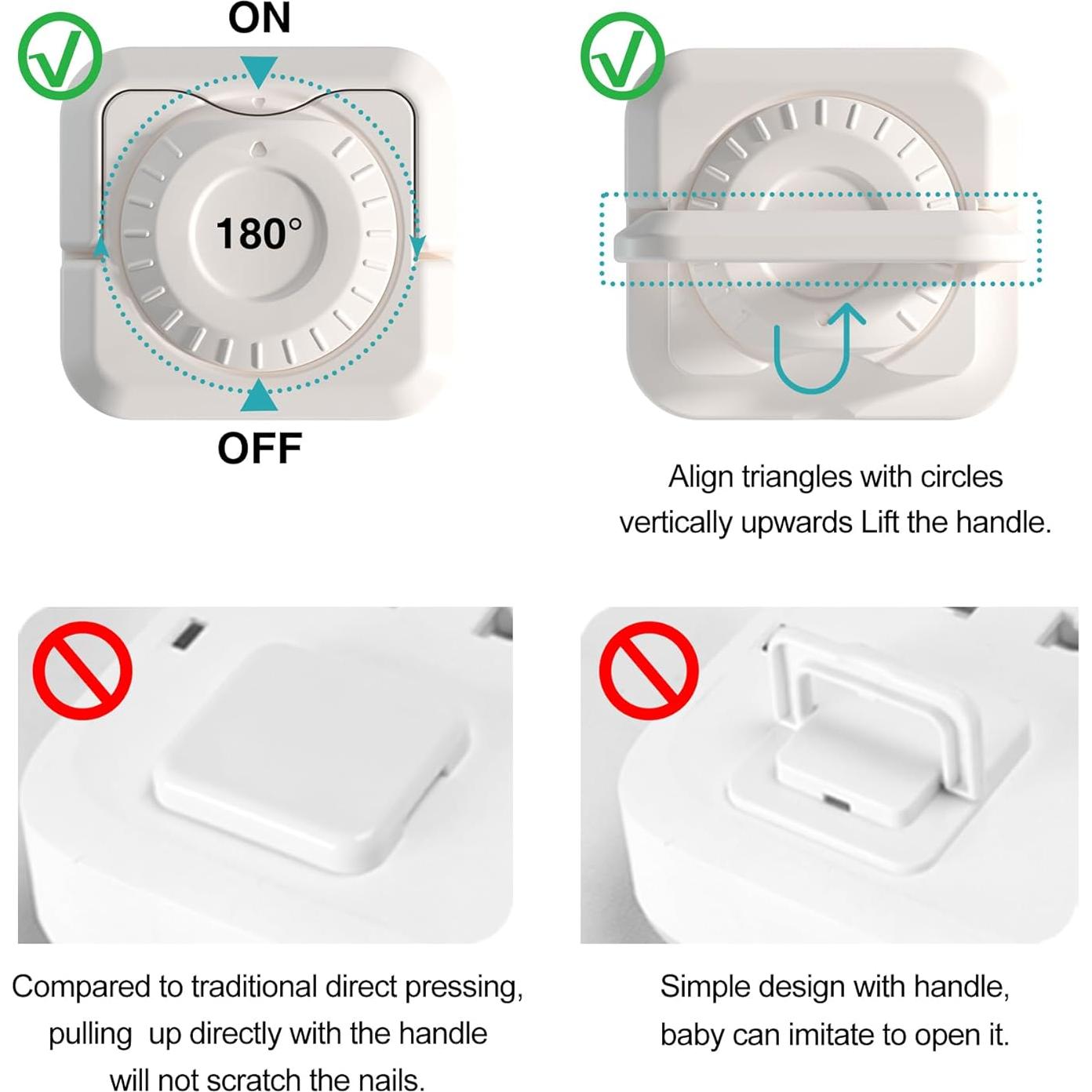 32 Cubiertas de Enchufe a Prueba de Bebés con Doble Cerradura