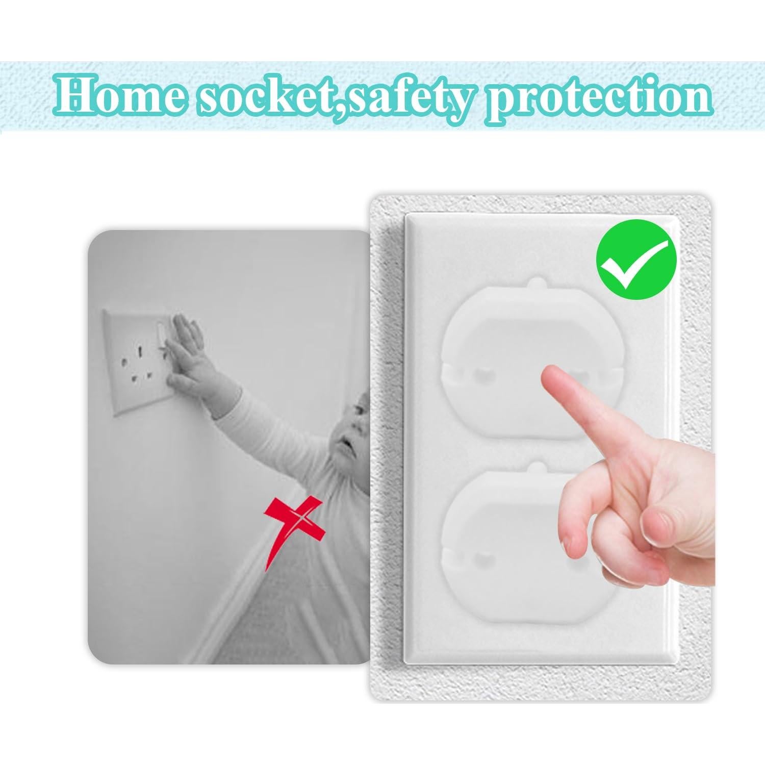 Cubiertas de Enchufes Fielect 30 Pcs Blancas 2-Huecos