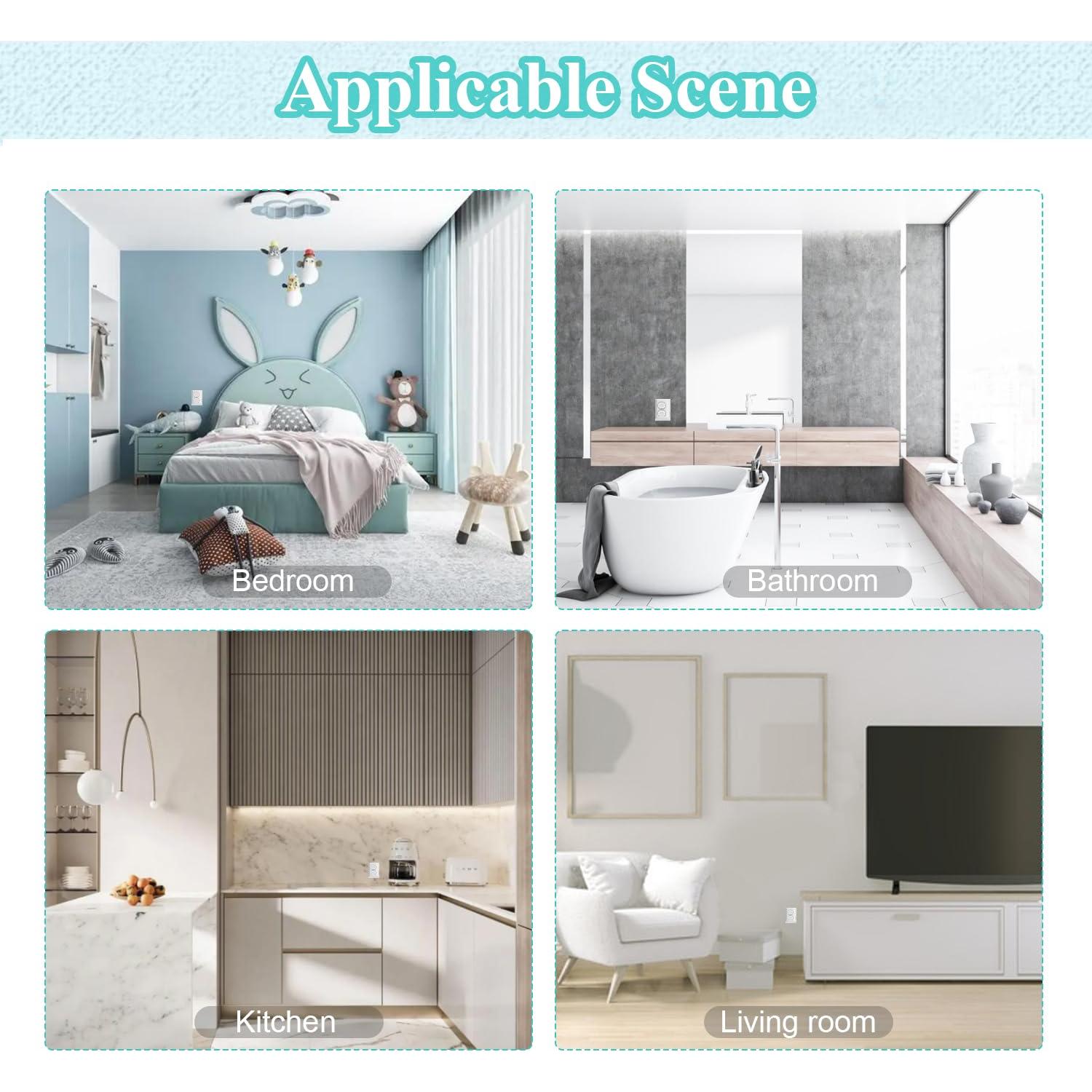 Cubiertas de Enchufes Fielect 30 Pcs Blancas 2-Huecos