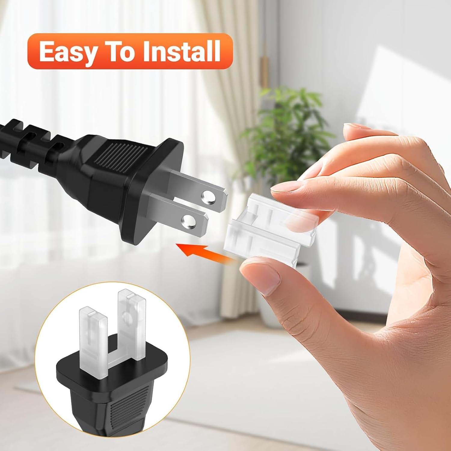 10 Cubiertas de Enchufe de Seguridad RHUISHU 2 Pines Estándar