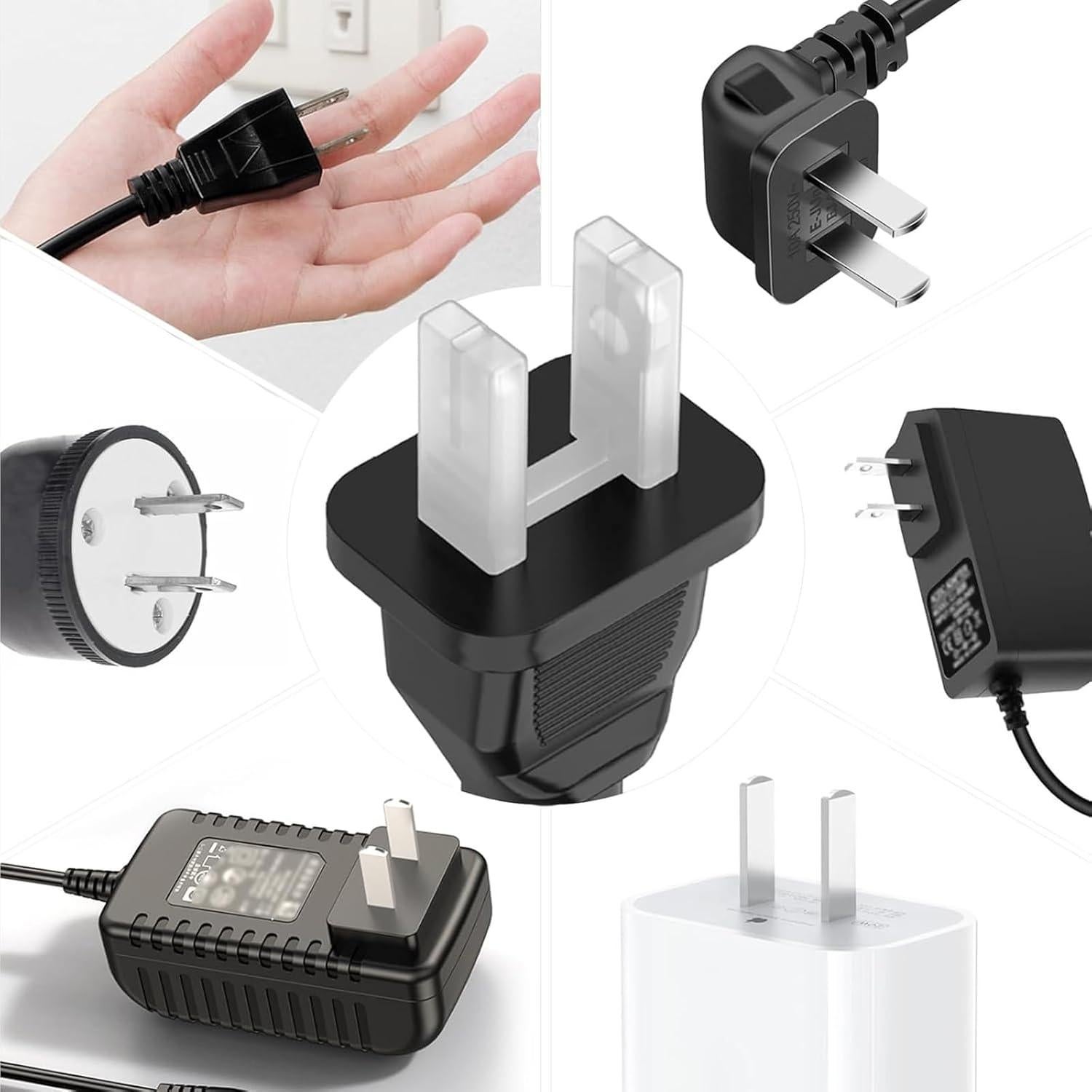 10 Cubiertas de Enchufe de Seguridad RHUISHU 2 Pines Estándar