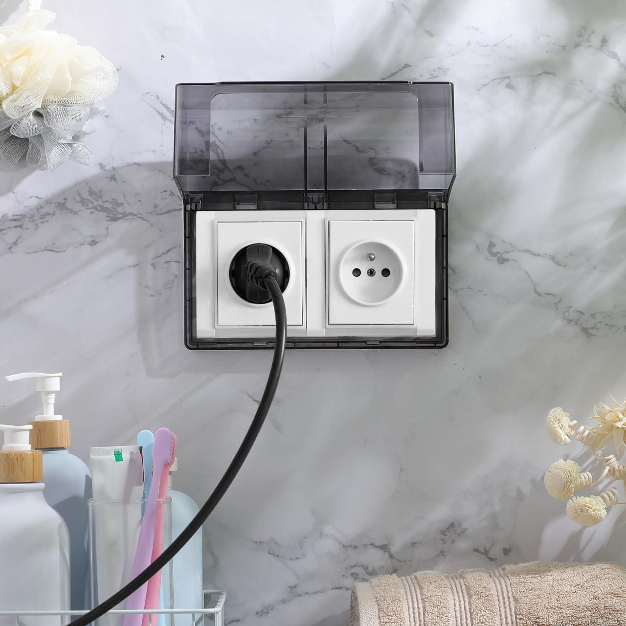 Cubierta de Enchufe Adhesiva Impermeable NUOBESTY - Protección para Niños y Mascotas