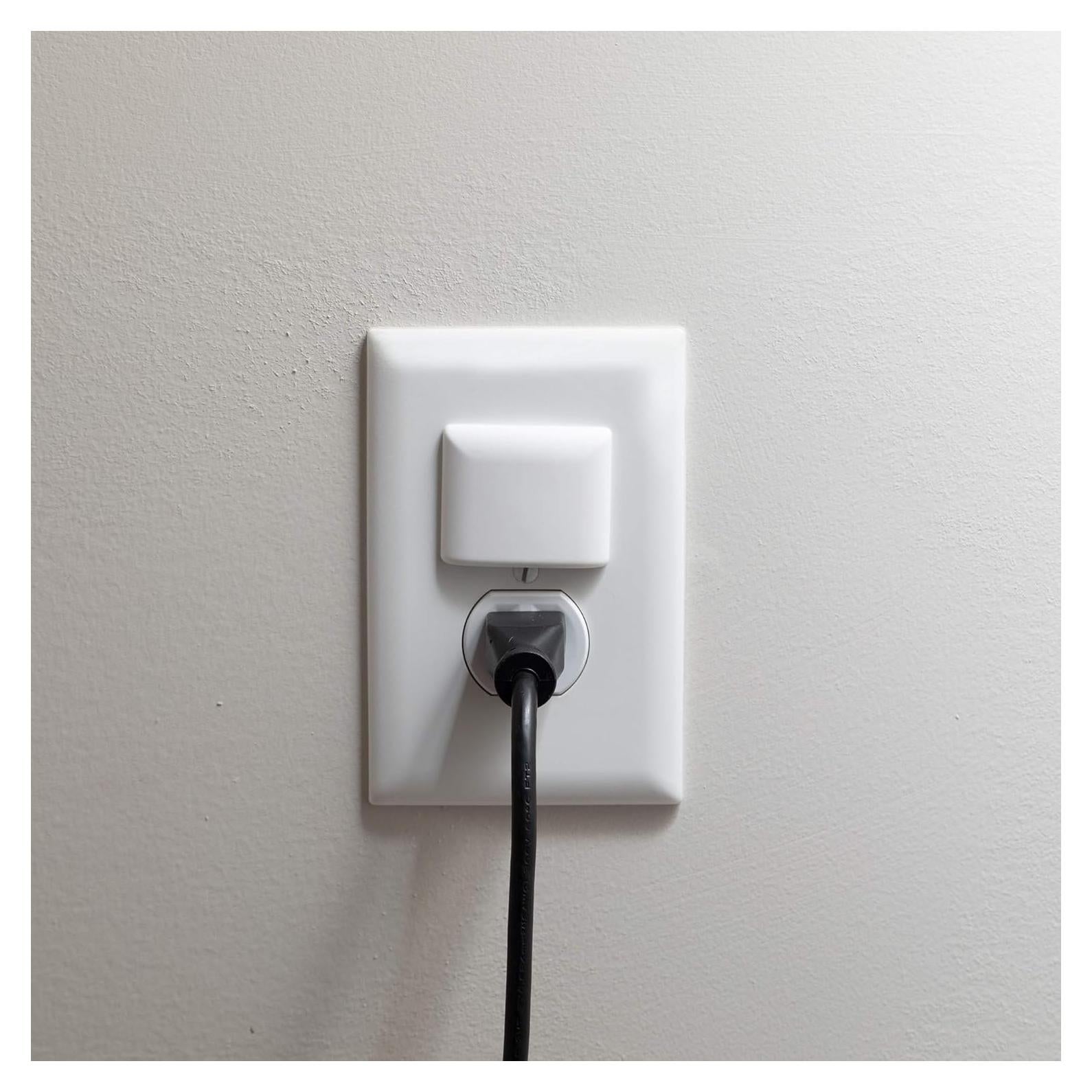 Cubierta de Enchufe Individual Qdos StayPut | Blanca | Paquete de 24