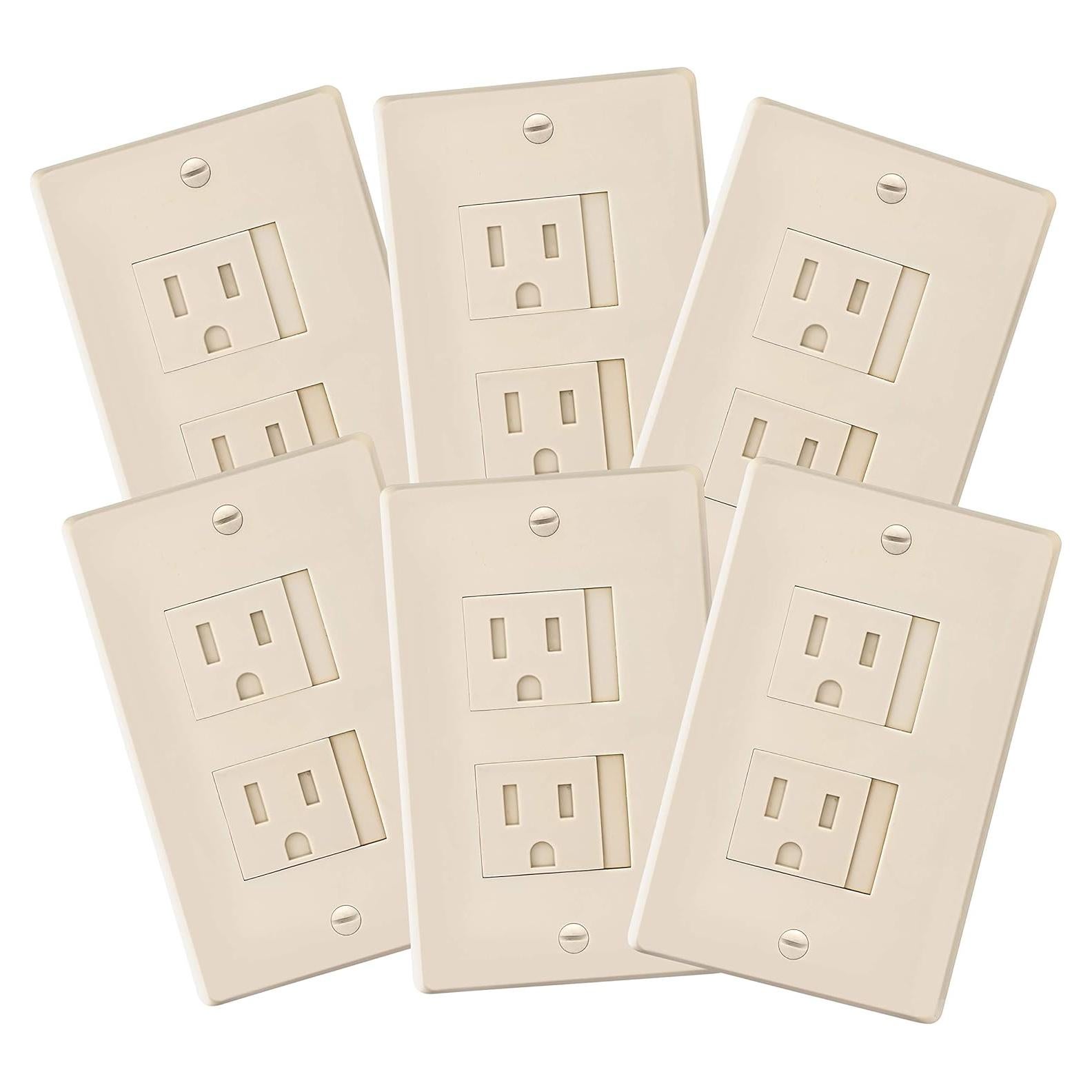 Paquete de 6 Cubiertas de Enchufe de Seguridad Innovaciones Beige