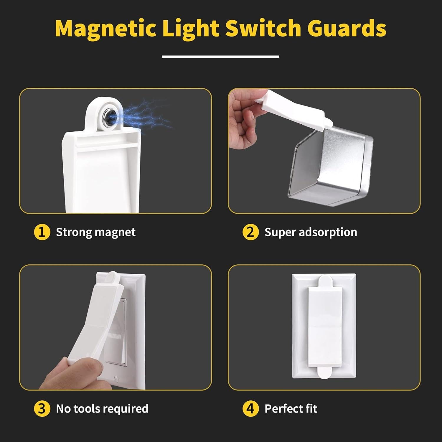 Cubierta de Interruptor de Luz Magnética PSZEZNZ - Blanco