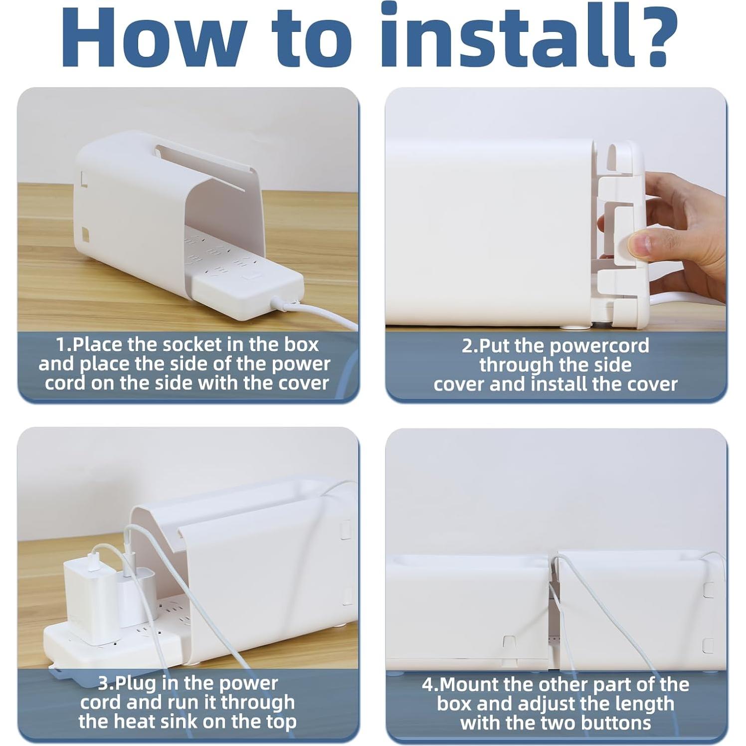 Caja de Gestión de Cables GCRQ PSBox2 Ajustable 26x14x12cm