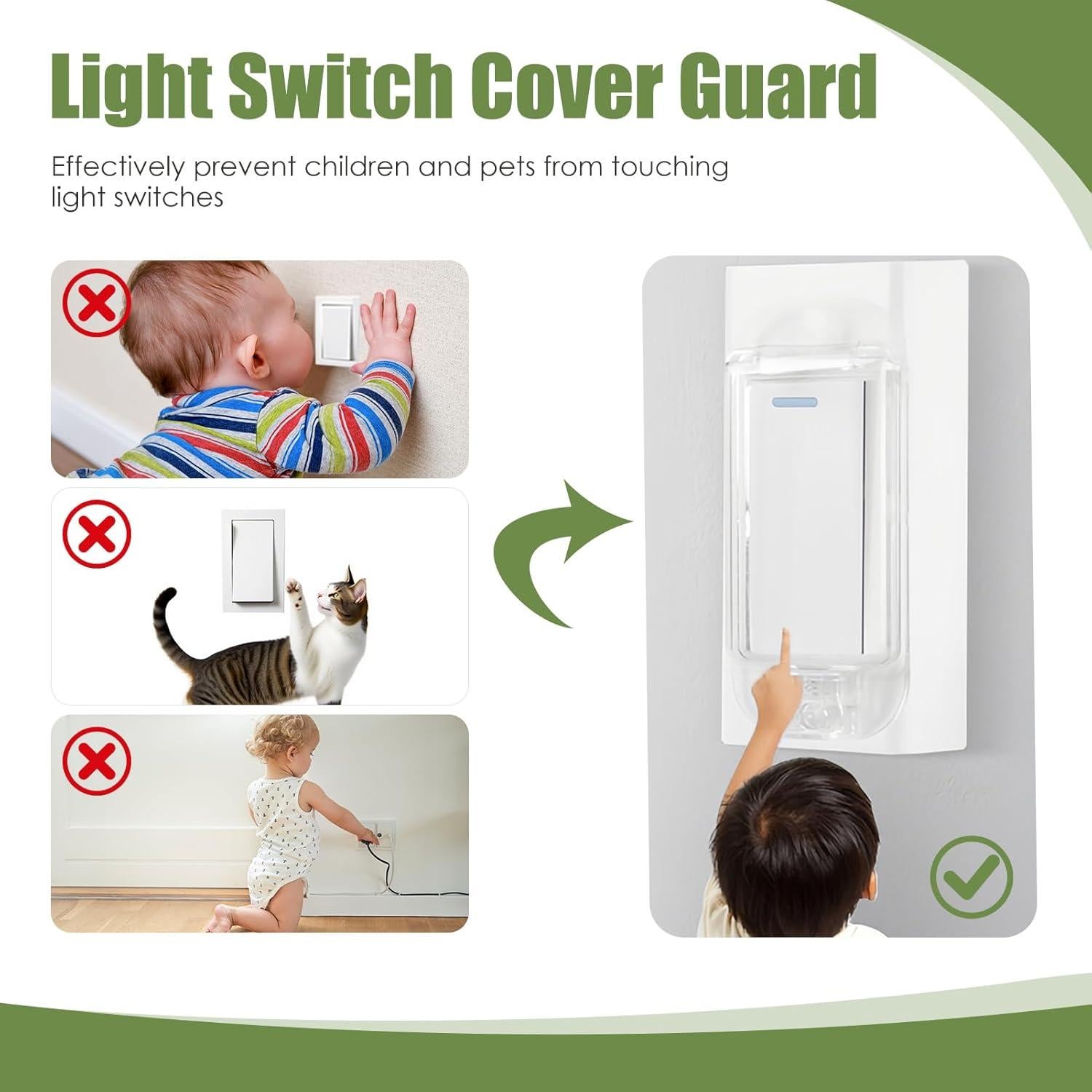 Protector de Interruptor de Luz a Prueba de Niños 2 Pcs