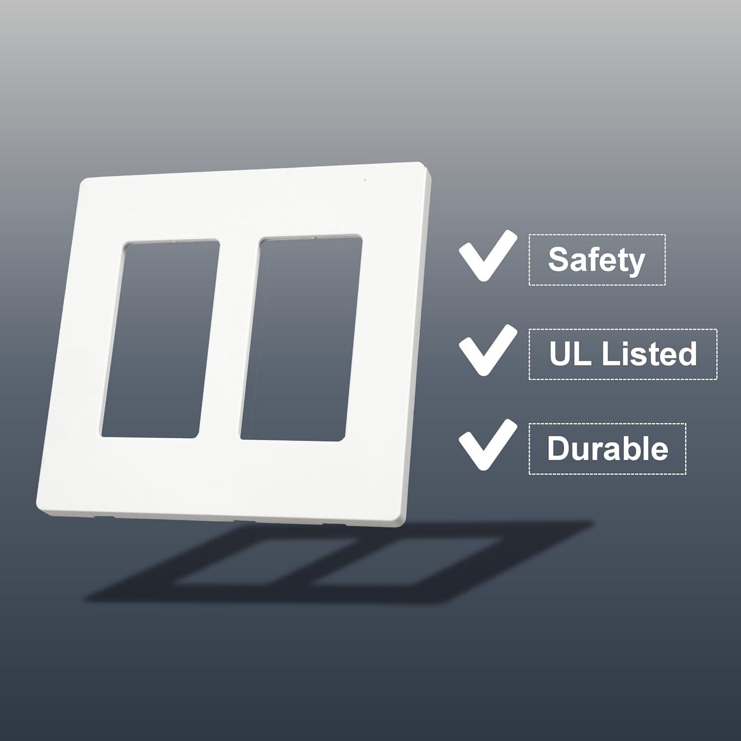 Cubierta de Placa de Pared sin Tornillos HIITIO Blanca 11.43x11.48cm