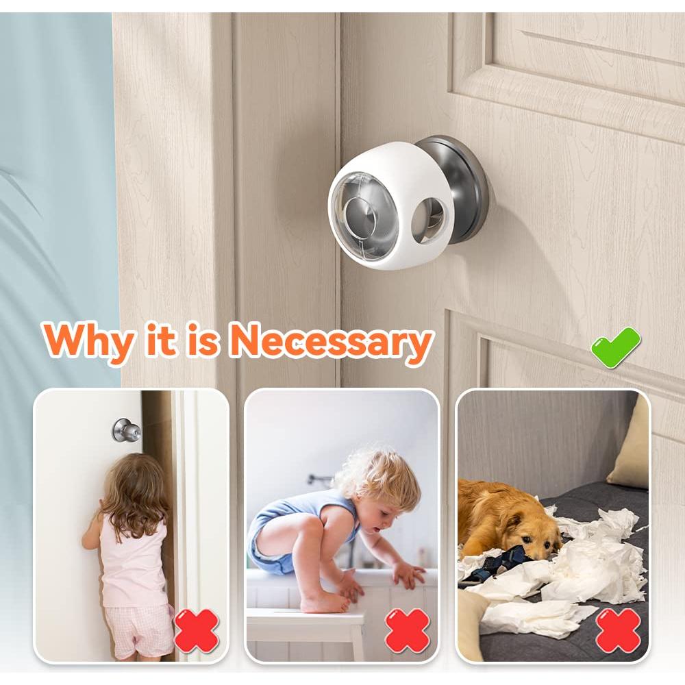 Cubiertas de Seguridad para Pomos de Puerta SAFELON 4 Pcs