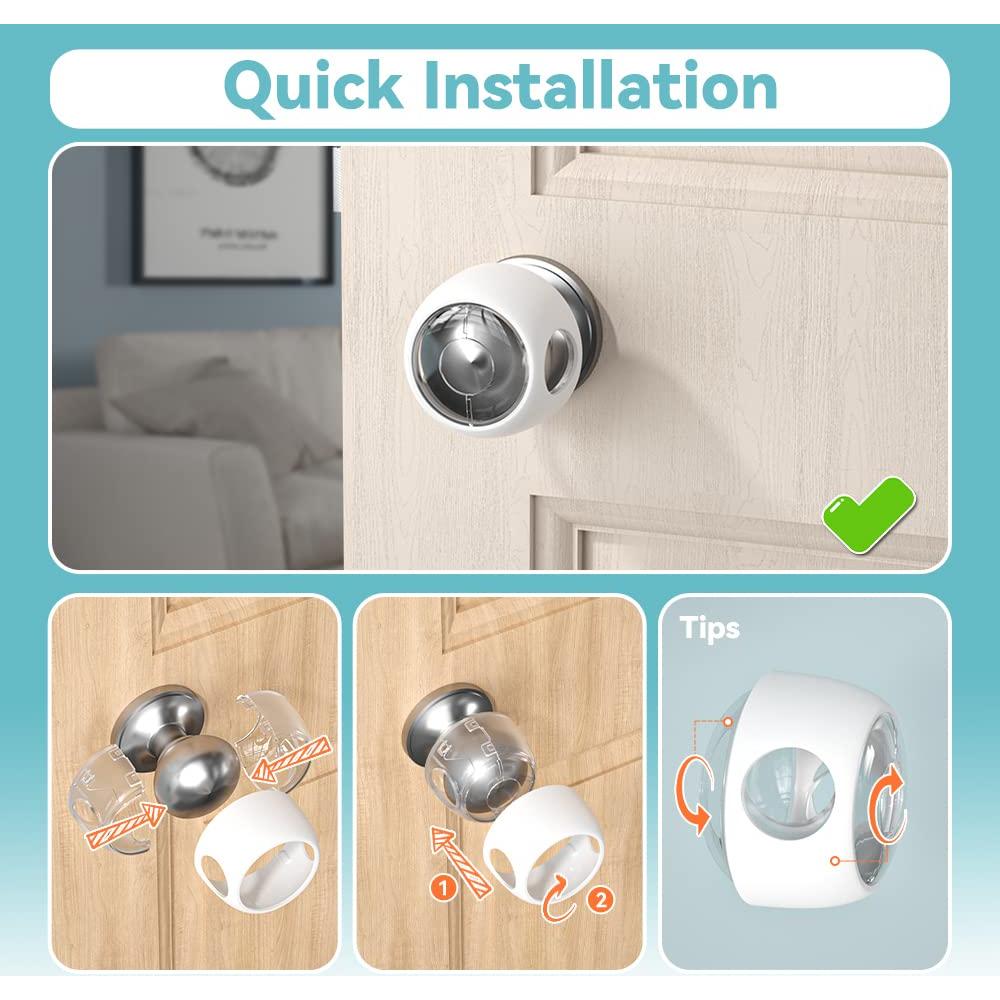 Cubiertas de Seguridad para Pomos de Puerta SAFELON 4 Pcs