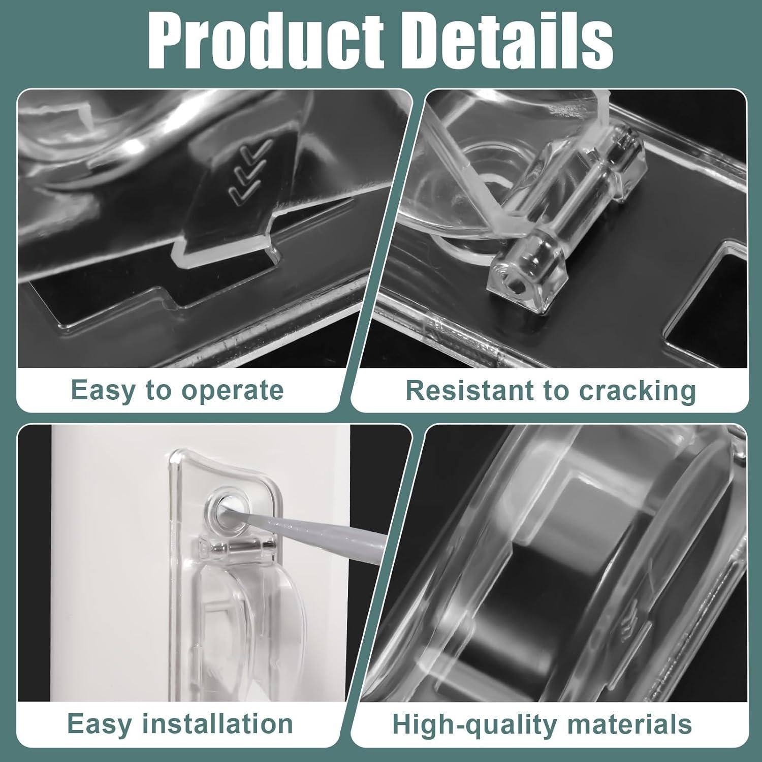 Cubierta de Interruptor de Luz a Prueba de Niños MUTIYZGJ - Transparente, Paquete de 3