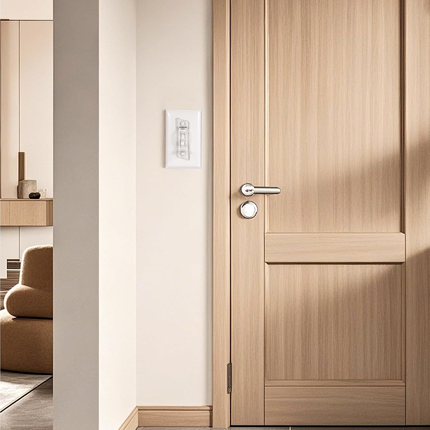 Cubierta de Interruptor de Luz a Prueba de Niños MUTIYZGJ - Transparente, Paquete de 3