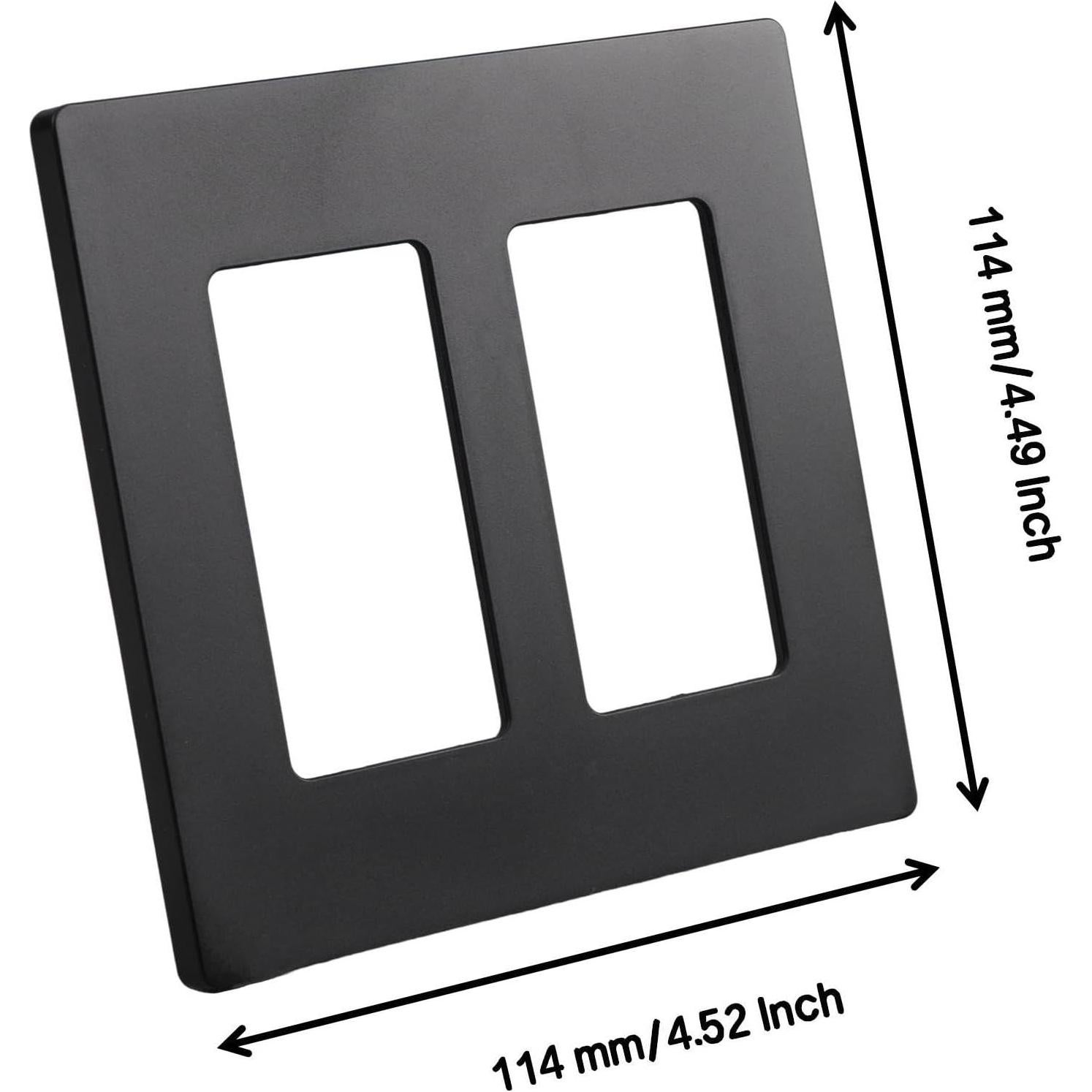 Cubiertas de Placas de Pared Sin Tornillos HIITIO 2 Unidades Negro