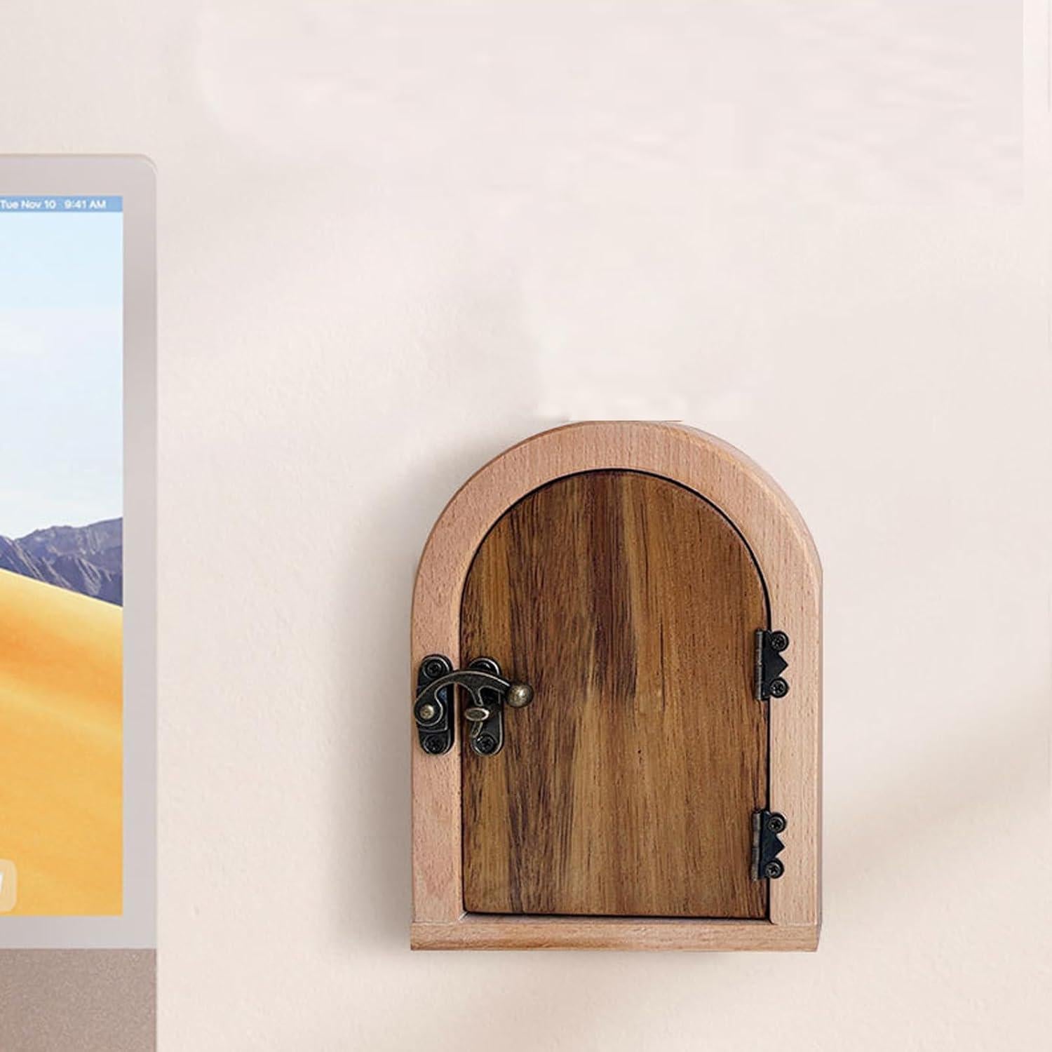 Placa de Cubierta de Salida de Puerta de Hada RUIYUE - Madera 100% Hecha a Mano