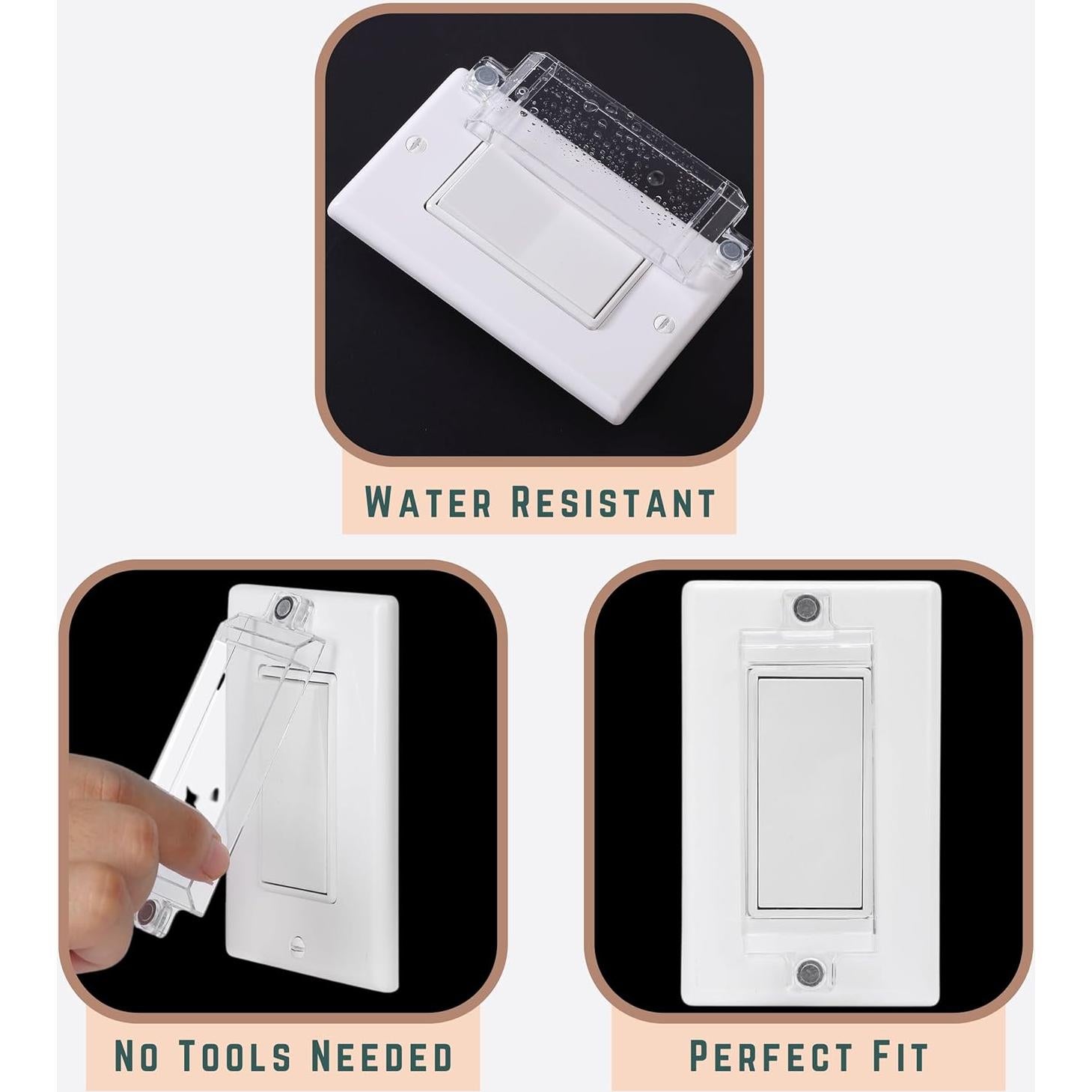 Protector Magnético de Interruptor de Luz Bates - Paquete de 8