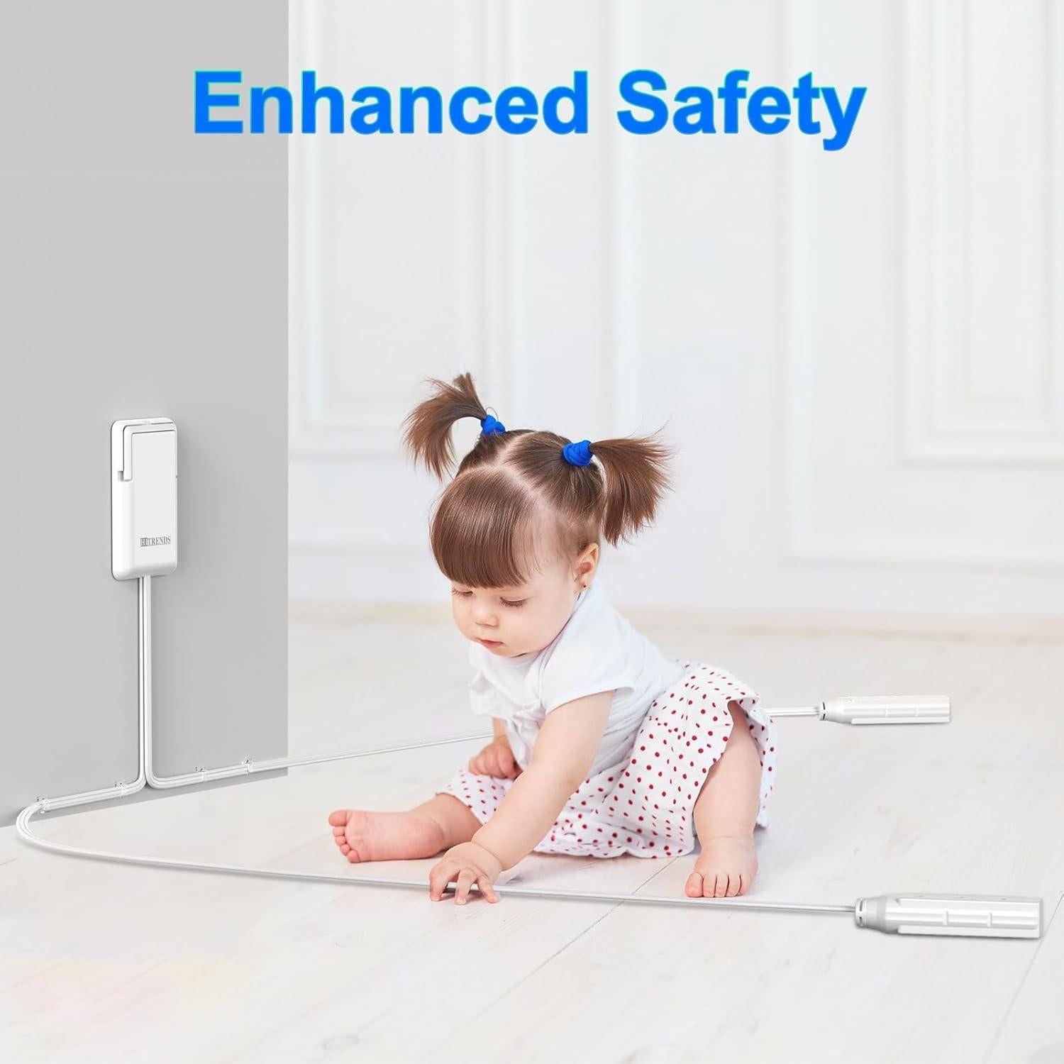 Cable de Extensión Ultra Plano HITRENDS 1.83m 6 Salidas Blanco