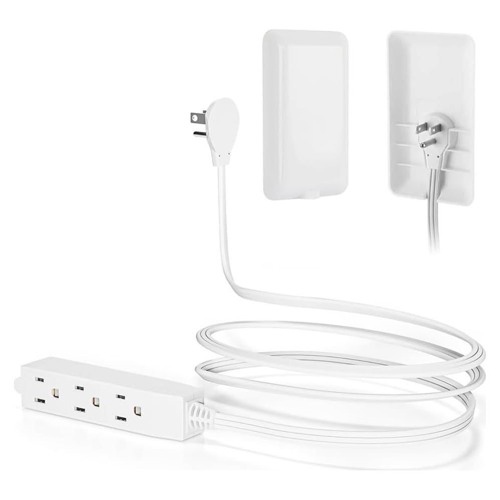 Extensor de Salida CILIA Ultra Delgado 3 Enchufes 0.91m Blanco