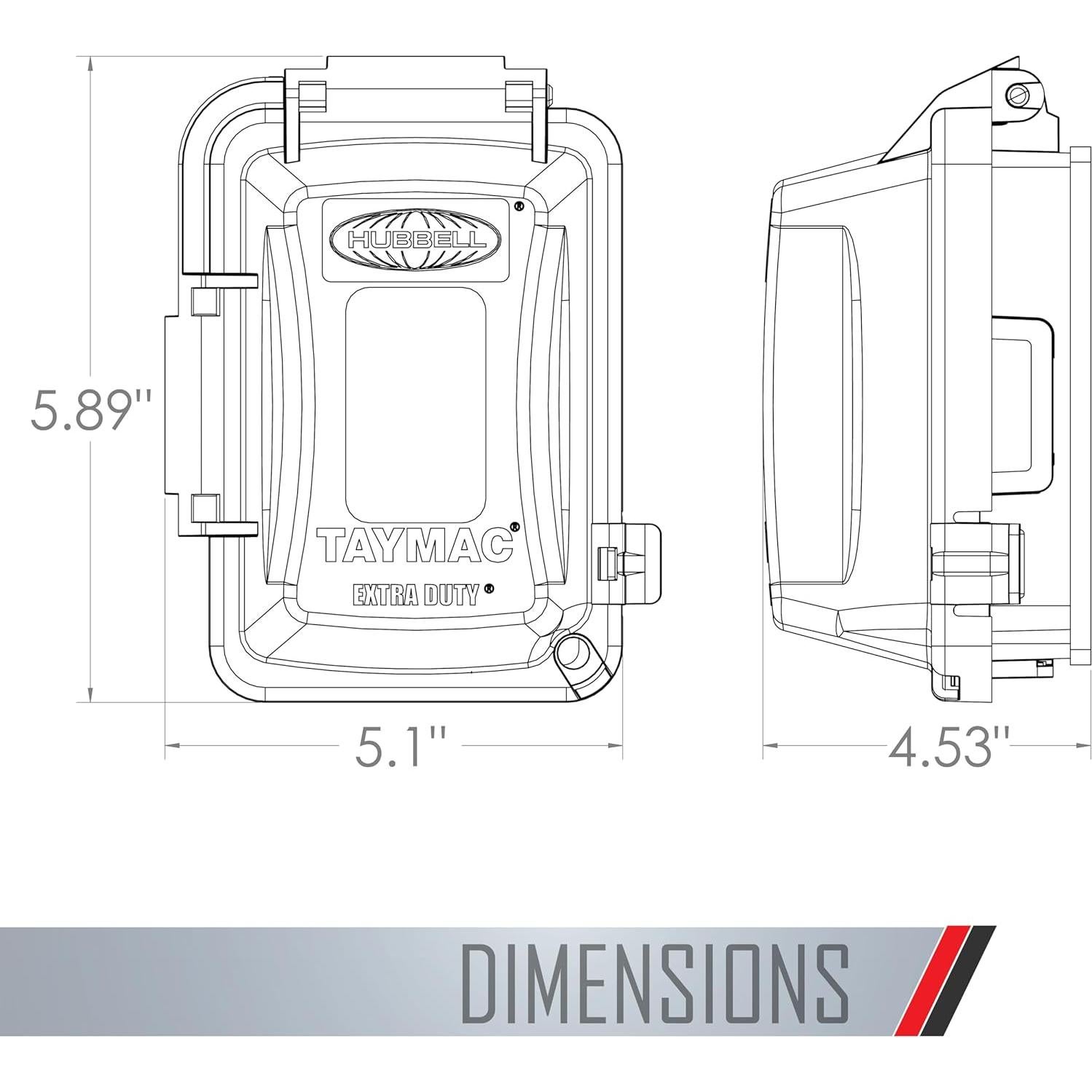 Kit Toma Corriente GFCI TayMac MKG420CS 15A Uso Extra Duro