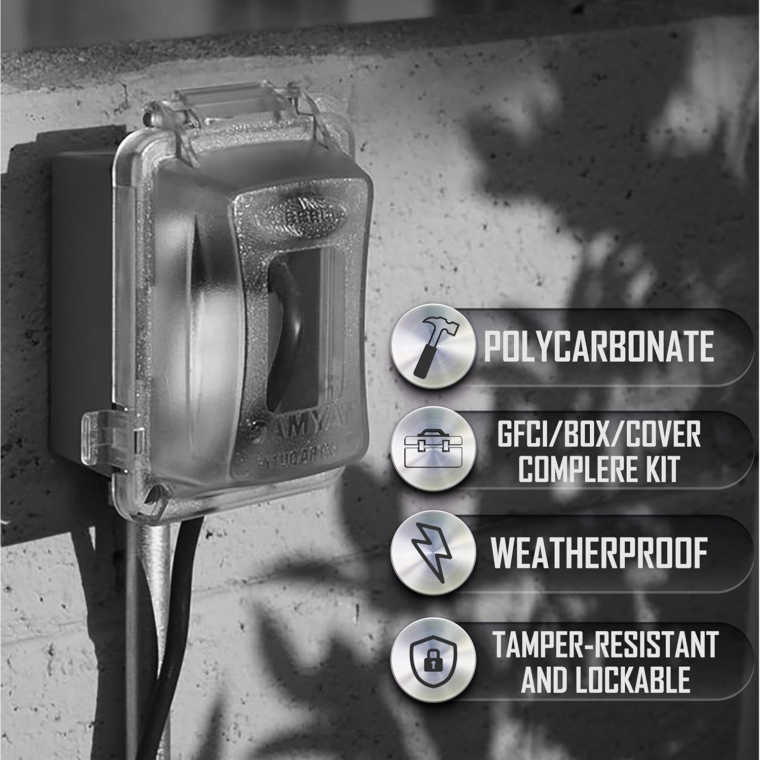 Kit Toma Corriente GFCI TayMac MKG420CS 15A Uso Extra Duro