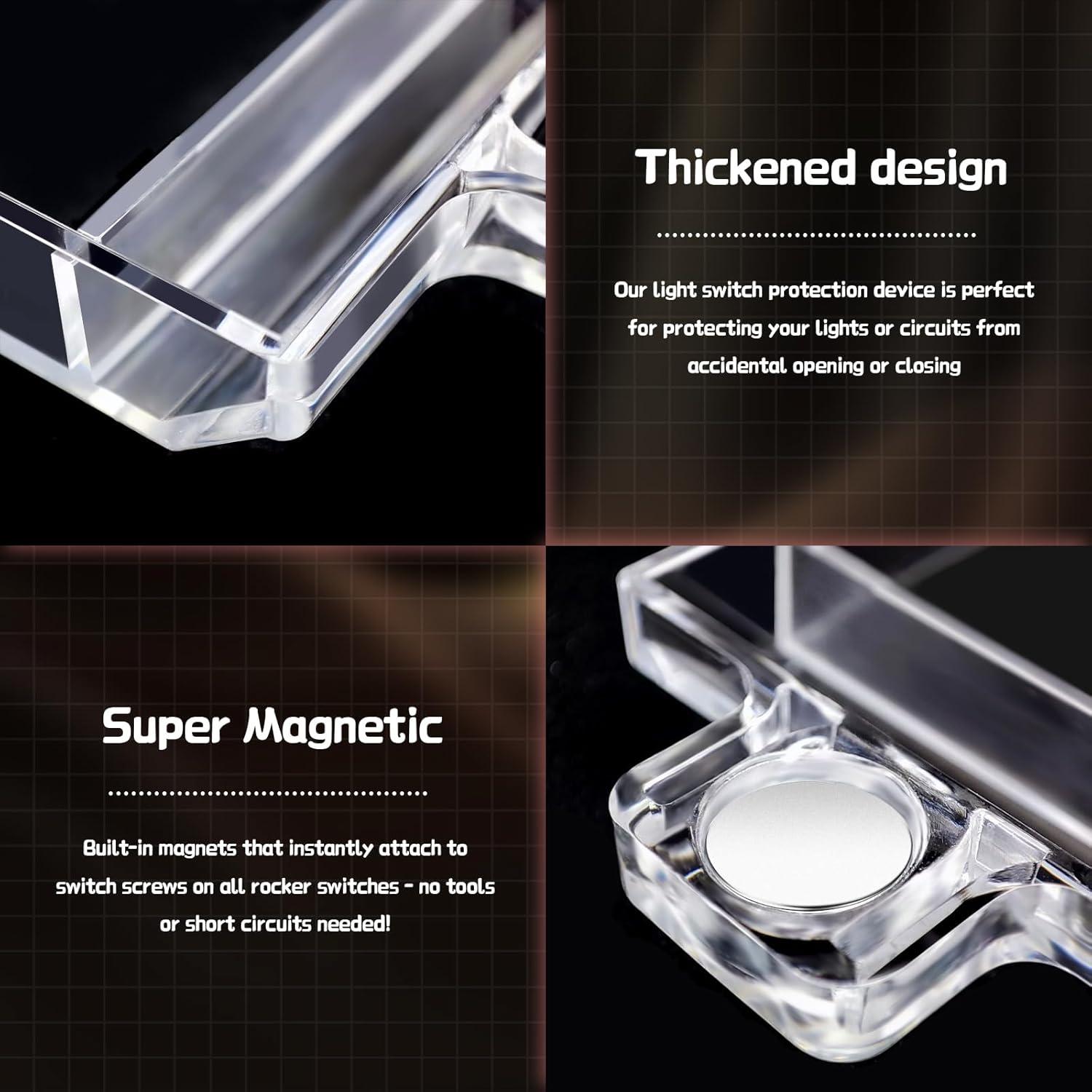 Paquete de 4 Protectores Magnéticos para Interruptor de Luz