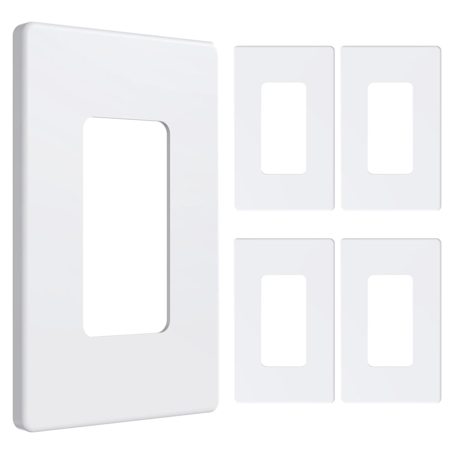 Cubierta de Enchufe Amerisense 1-Gang Blanca Paquete de 5