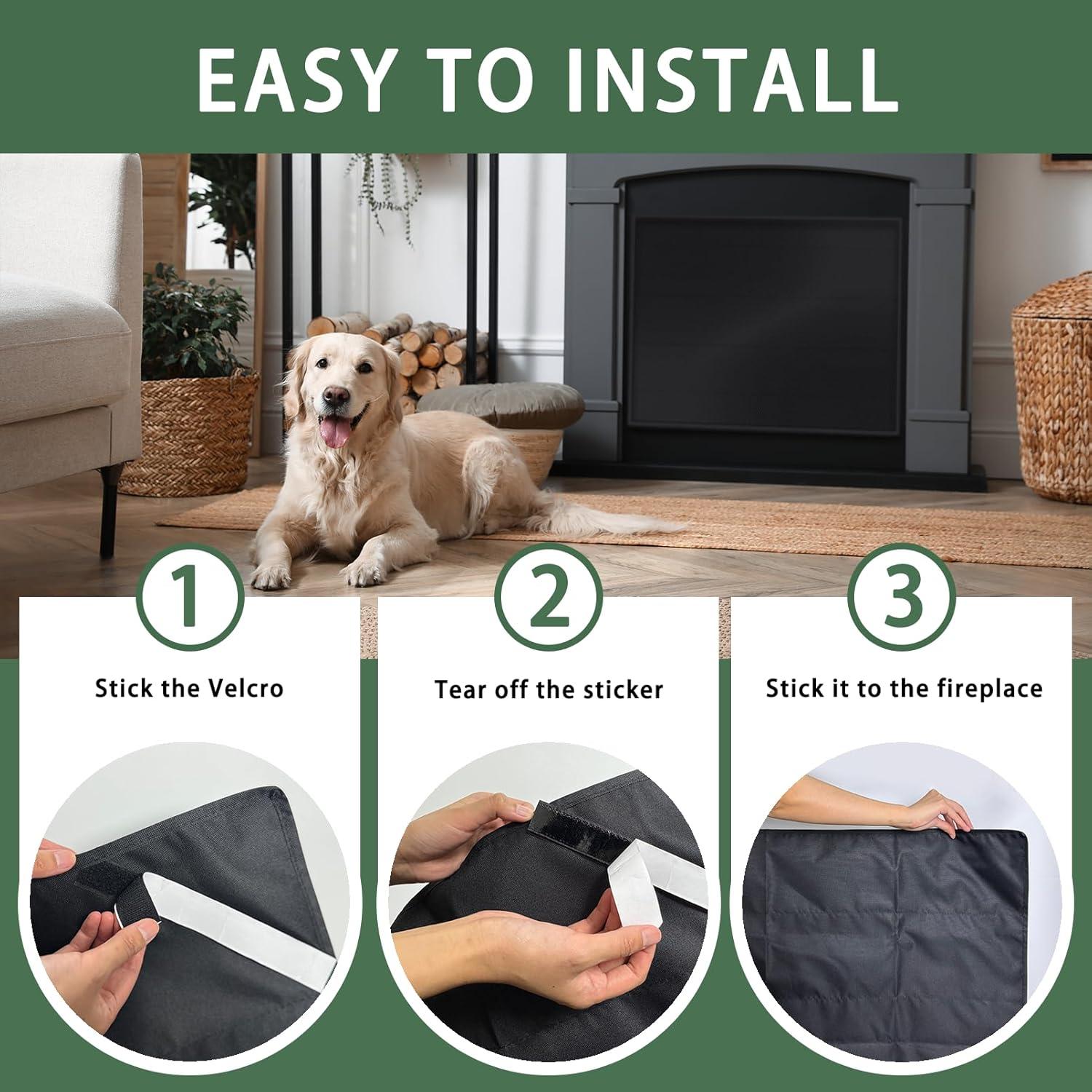 Cubierta de Chimenea JUIN a Prueba de Bebés 99x81 cm Negra