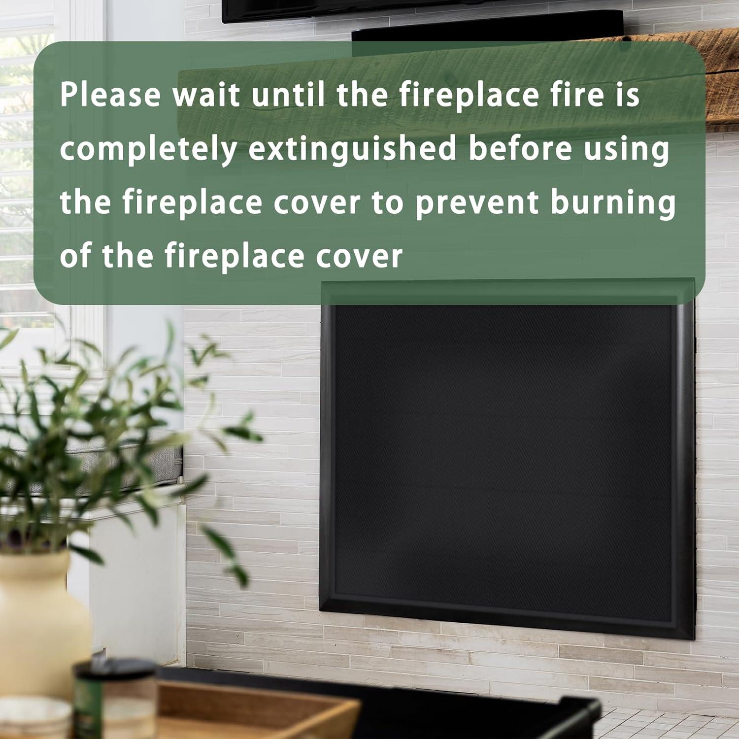 Cubierta de Chimenea JUIN a Prueba de Bebés 99x81 cm Negra