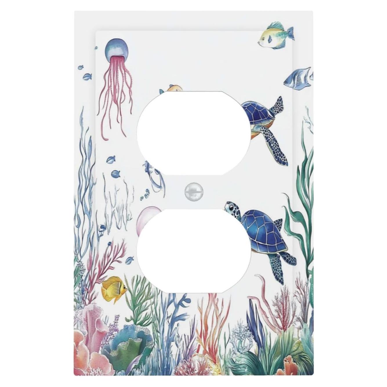 Cubierta de Interruptor Decorativa IHSOURGNITNEM 1 Gang Dúplex Azul