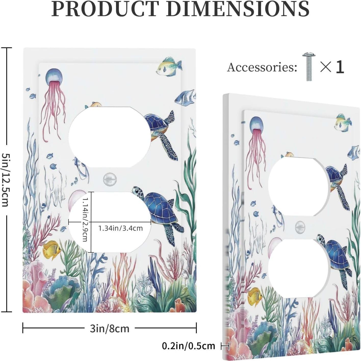 Cubierta de Interruptor Decorativa IHSOURGNITNEM 1 Gang Dúplex Azul