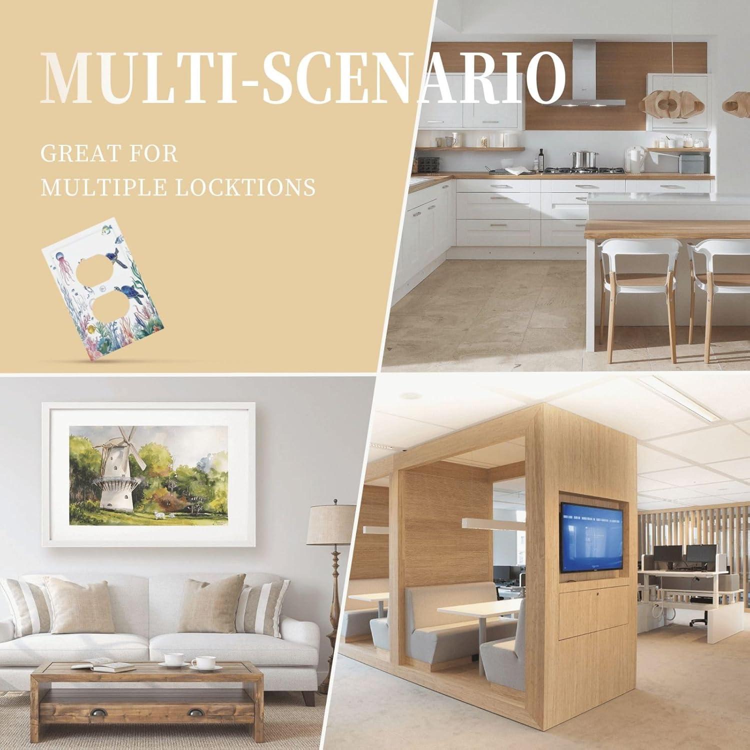 Cubierta de Interruptor Decorativa IHSOURGNITNEM 1 Gang Dúplex Azul