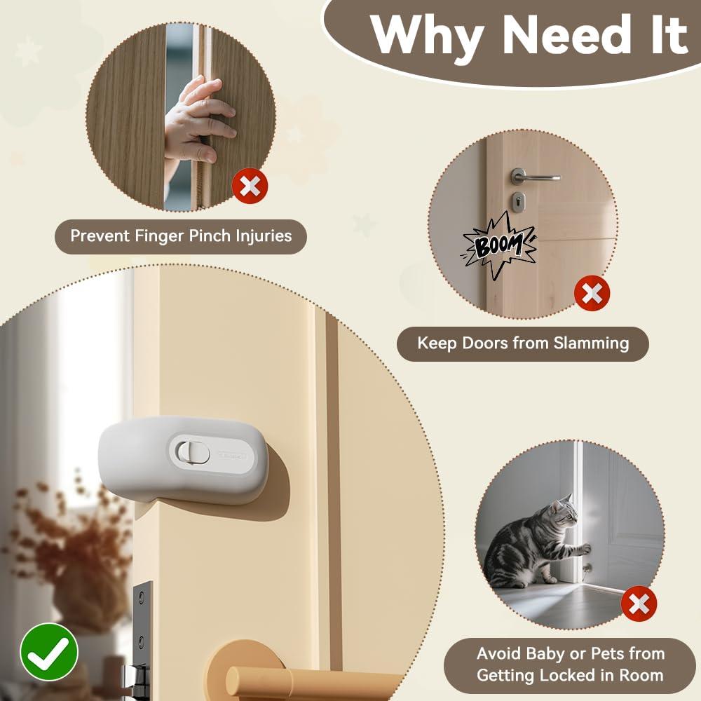 Guardián de Puerta a Prueba de Niños EUDEMON Gris - Fácil Instalación